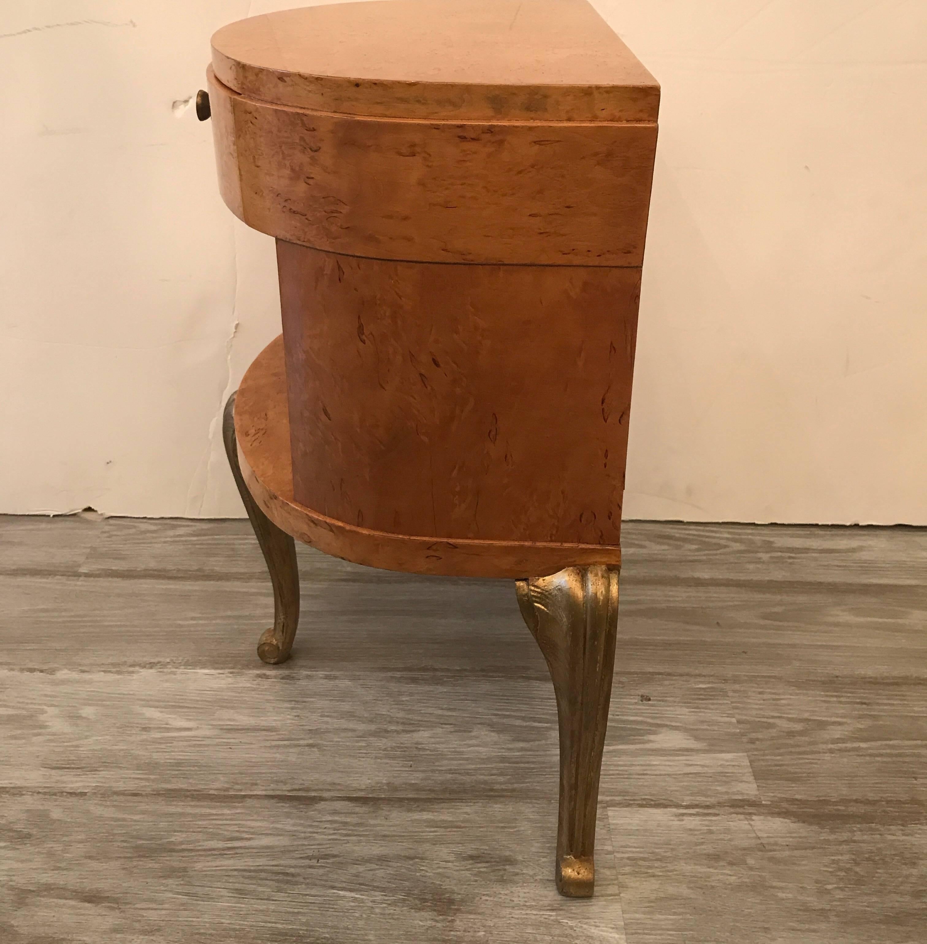 Pair of Blonde and Parcel Gilt Nightstands 2