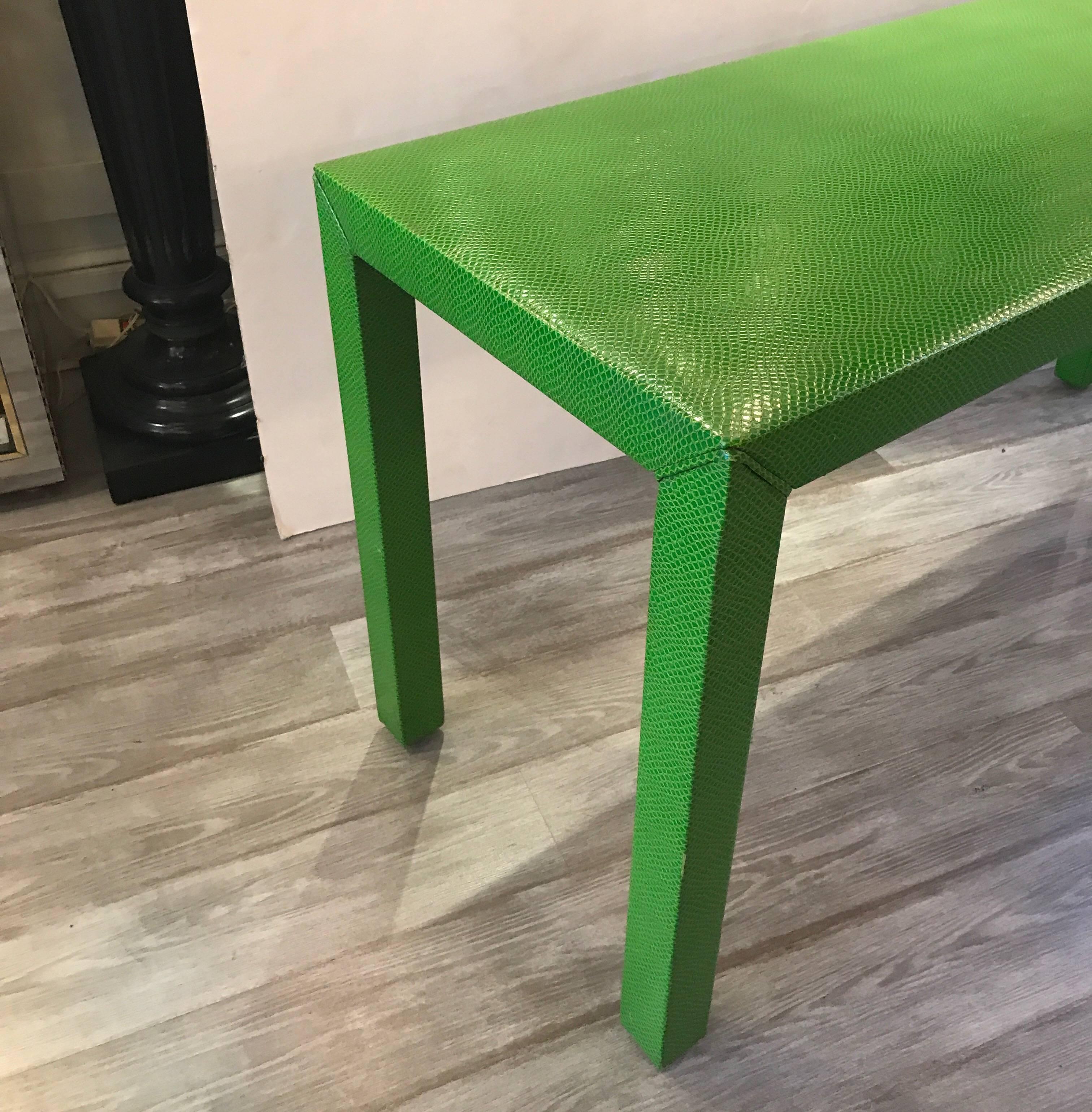 green hall table
