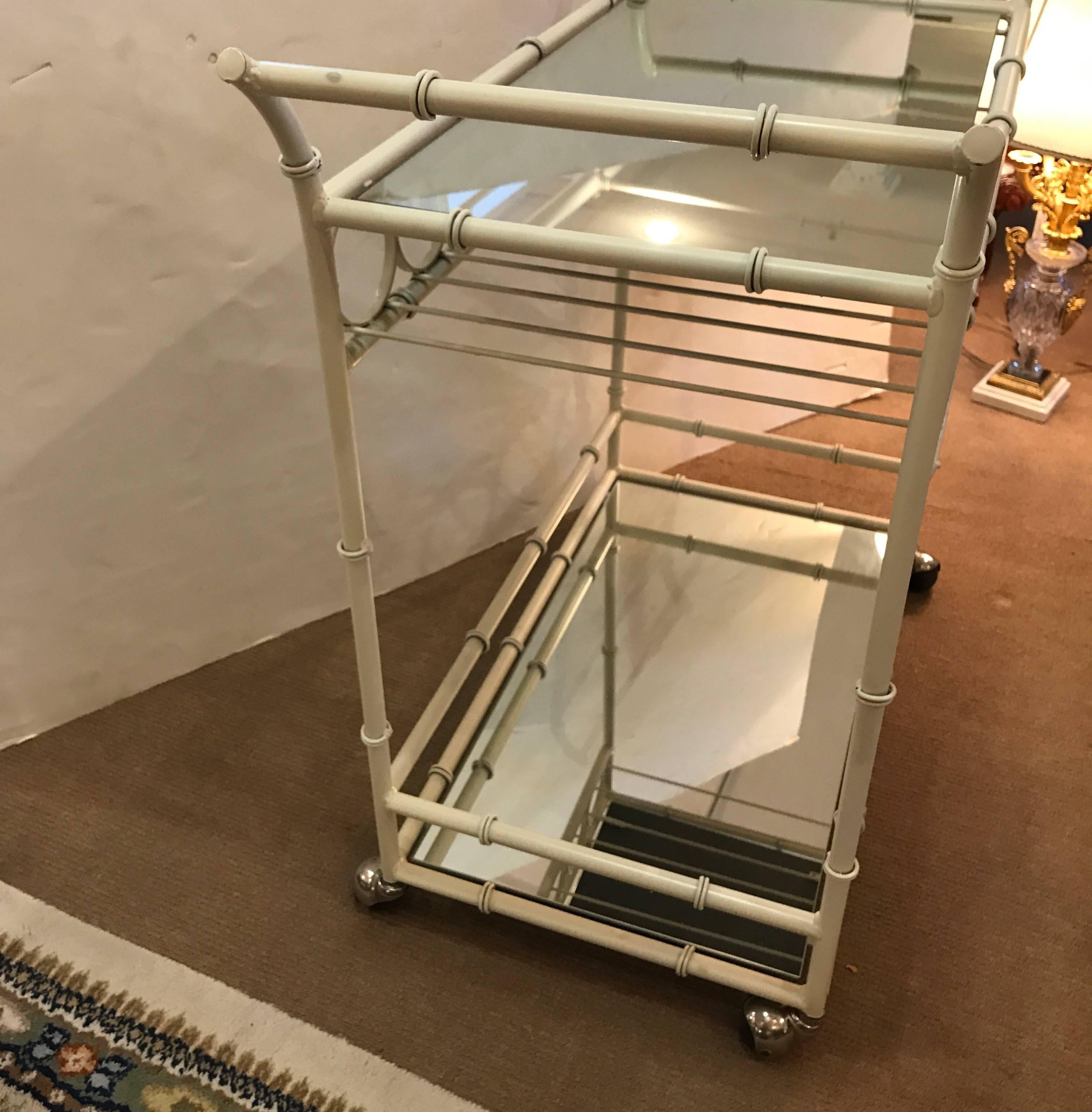 American Mid-Century Modern Mirrored Bar Cart