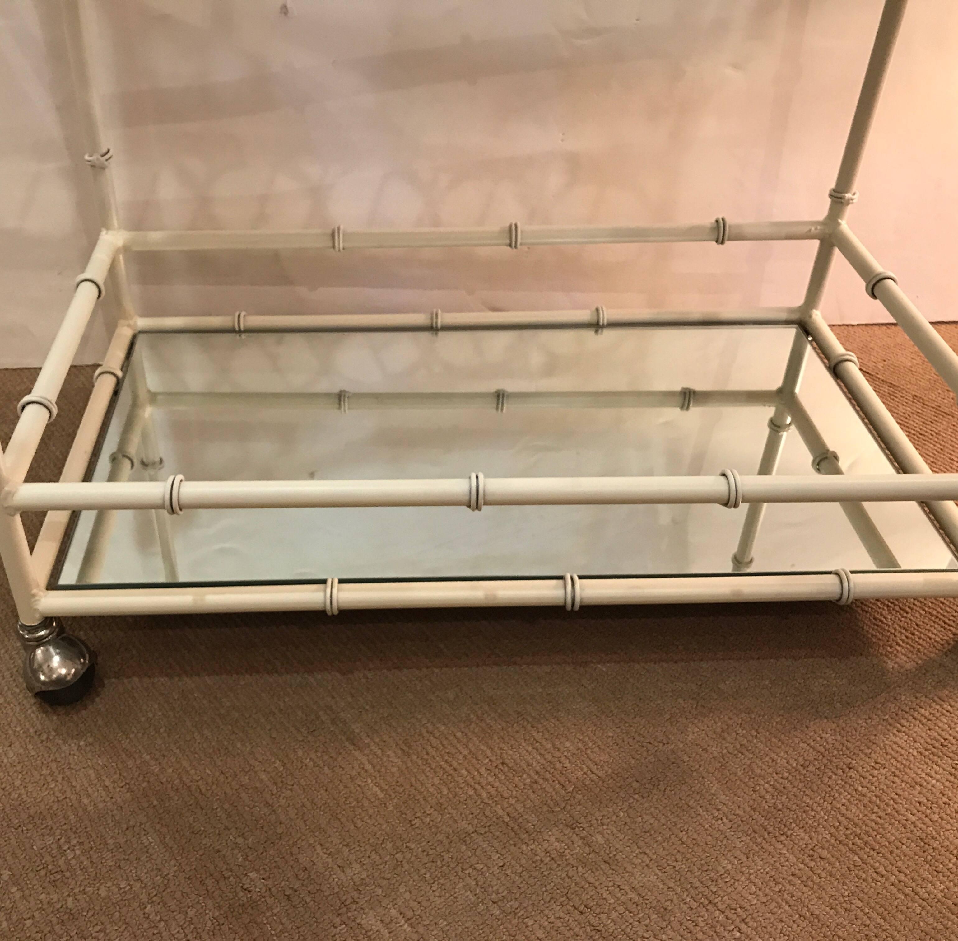 Mid-20th Century Mid-Century Modern Mirrored Bar Cart