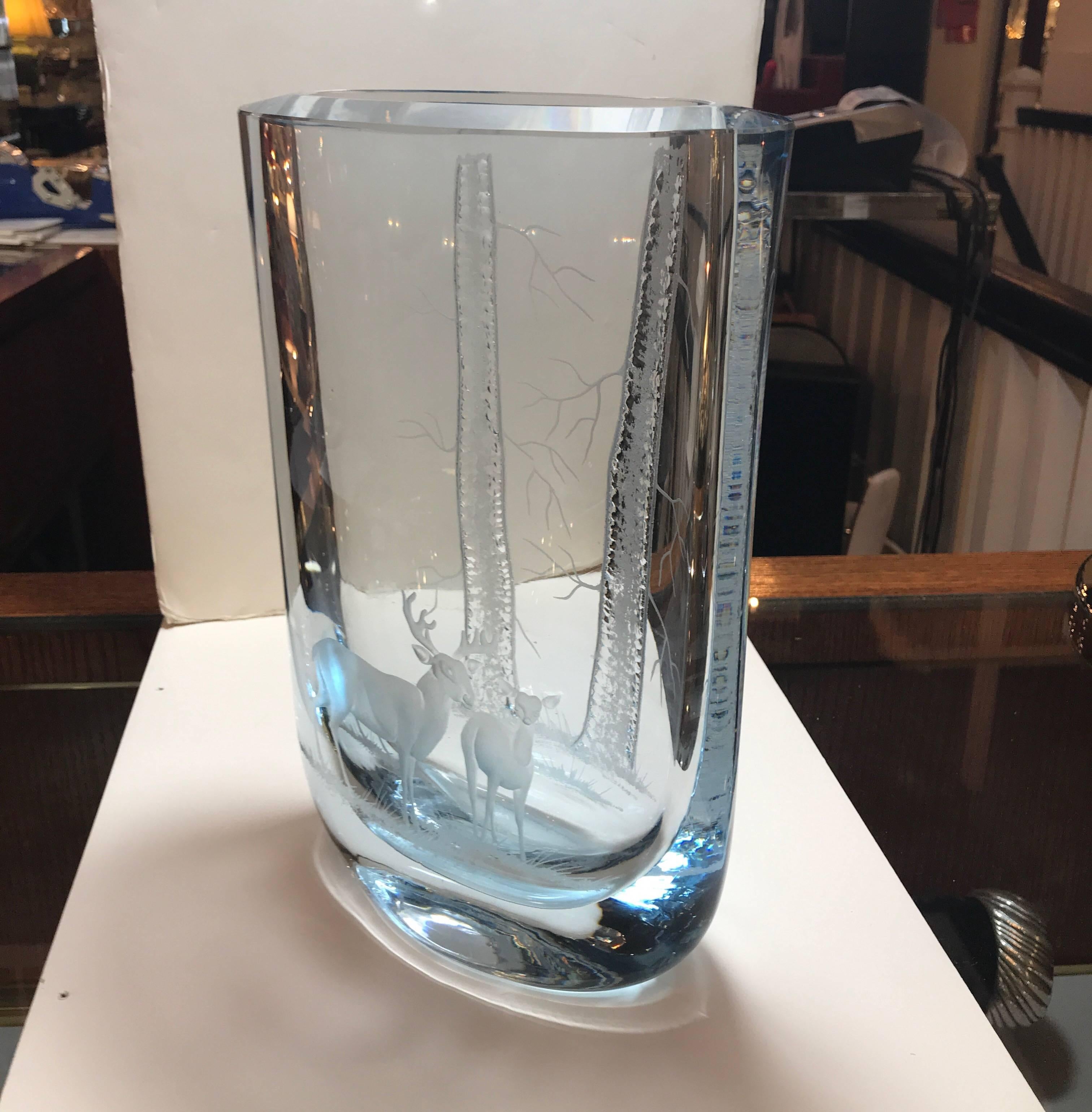 Scandinavian 1950s Modern Glass Vase 1