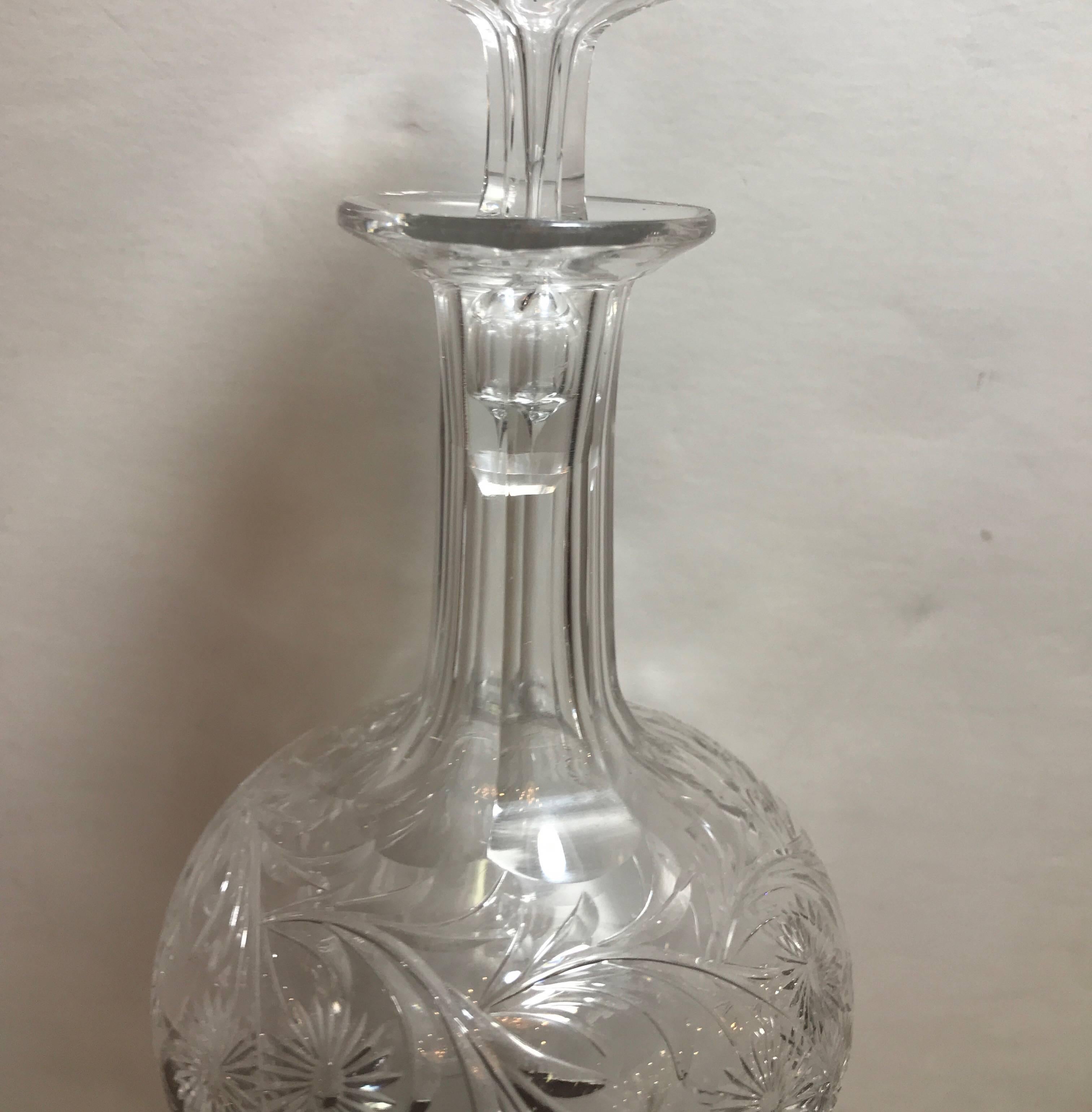 Pair of 19th Century Hawkes Small Decanters 4