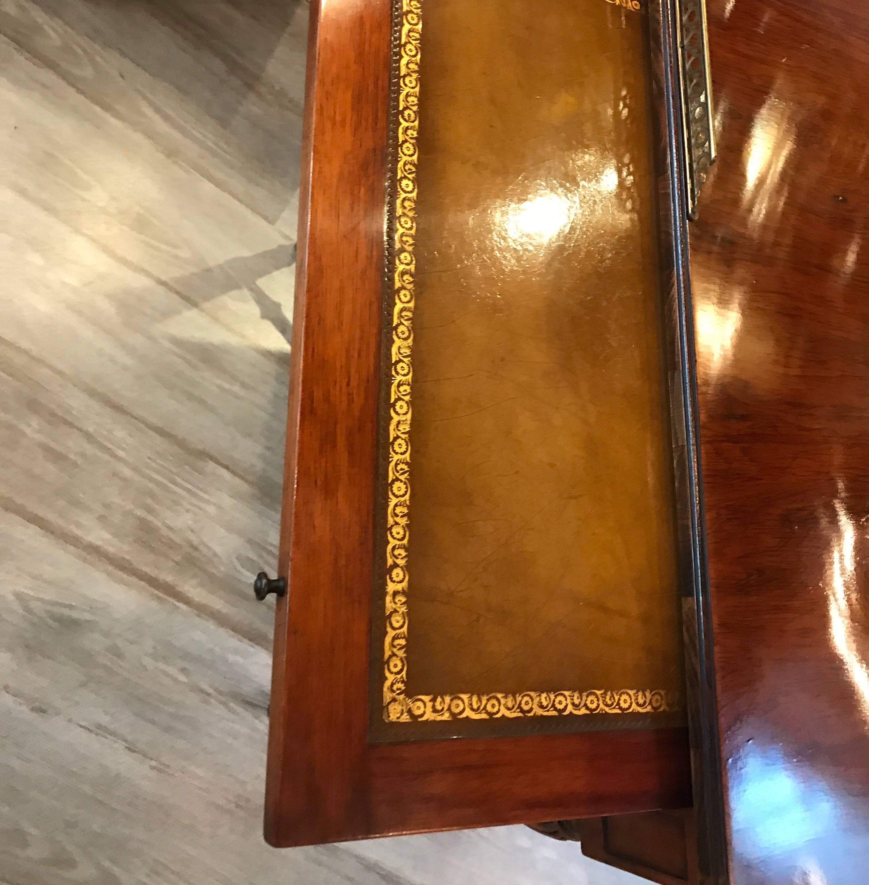 American Rosewood Gallery Top Table with Pull Side Trays