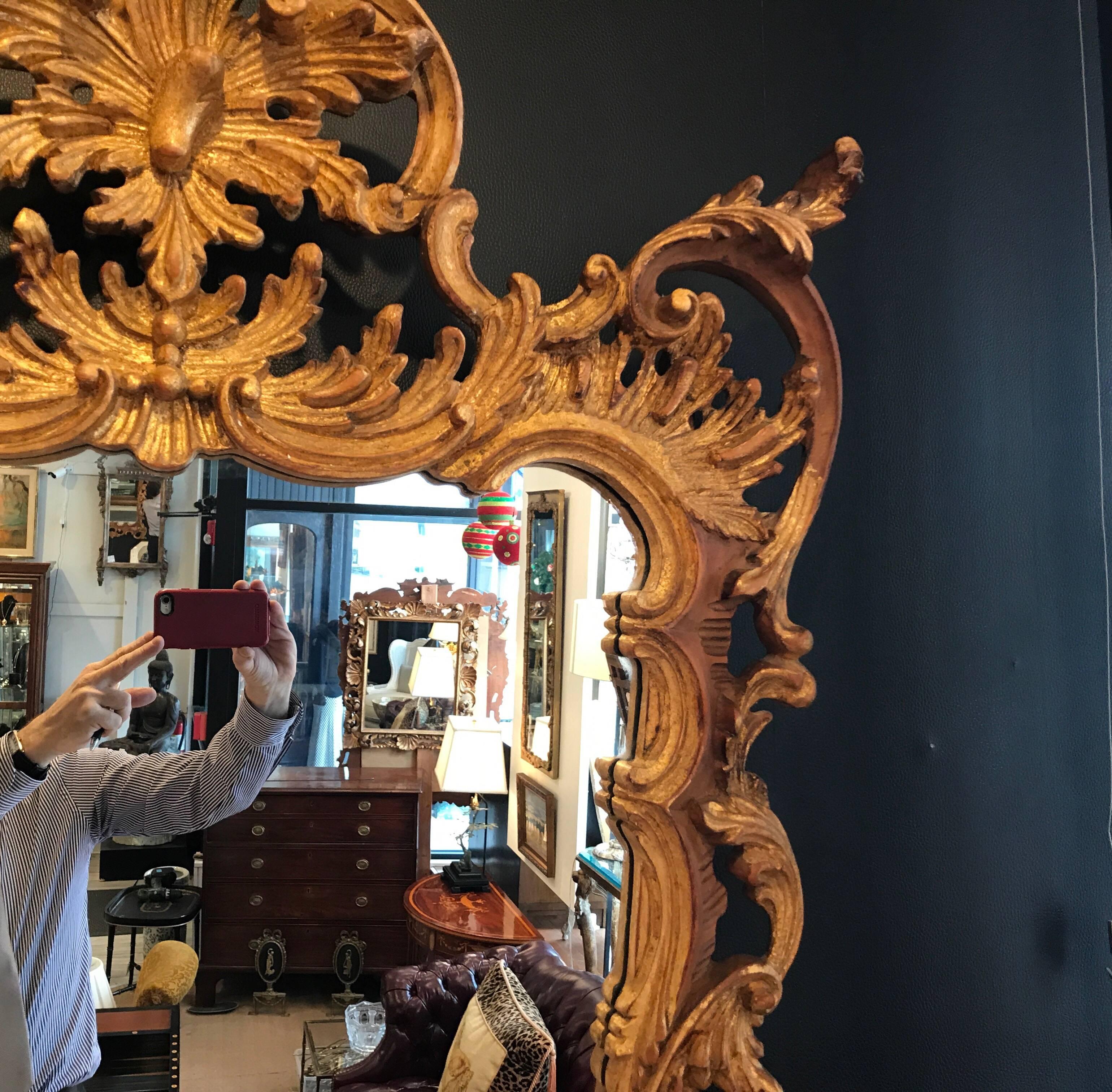Pair of Italian Labarge Rococo Gilt Mirrors 2