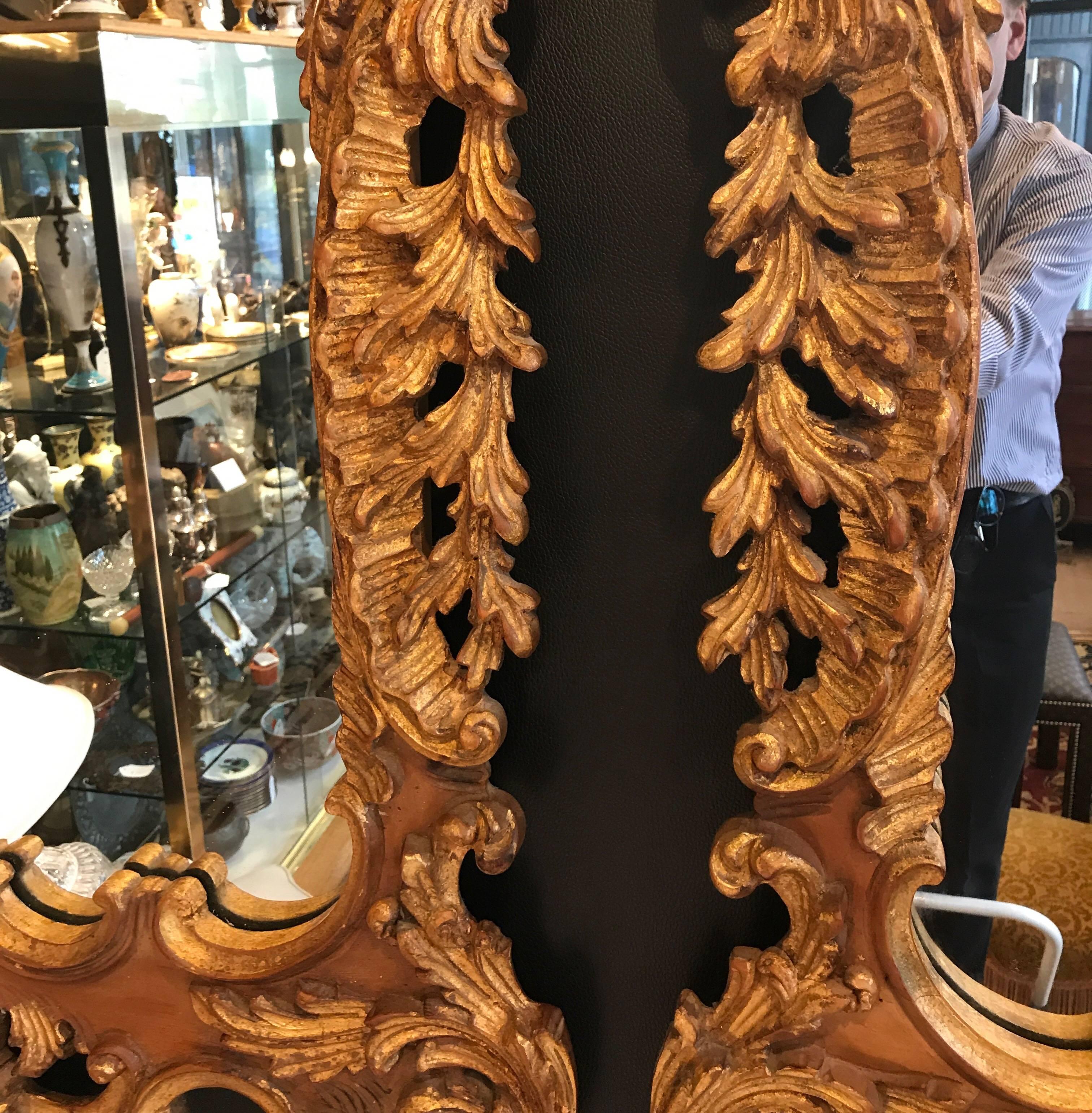 Pair of Italian Labarge Rococo Gilt Mirrors 3