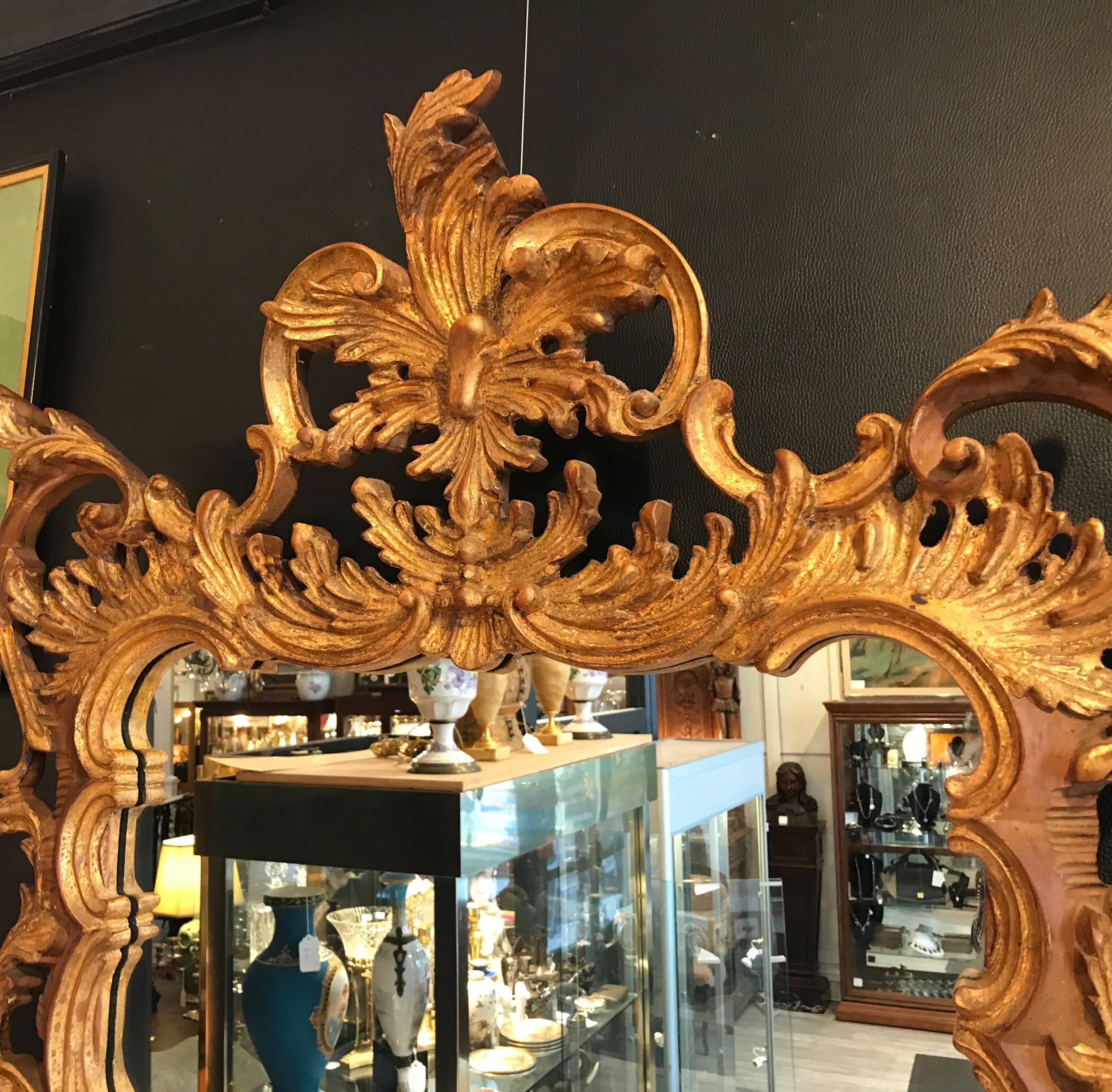 Pair of Italian Labarge Rococo Gilt Mirrors 4
