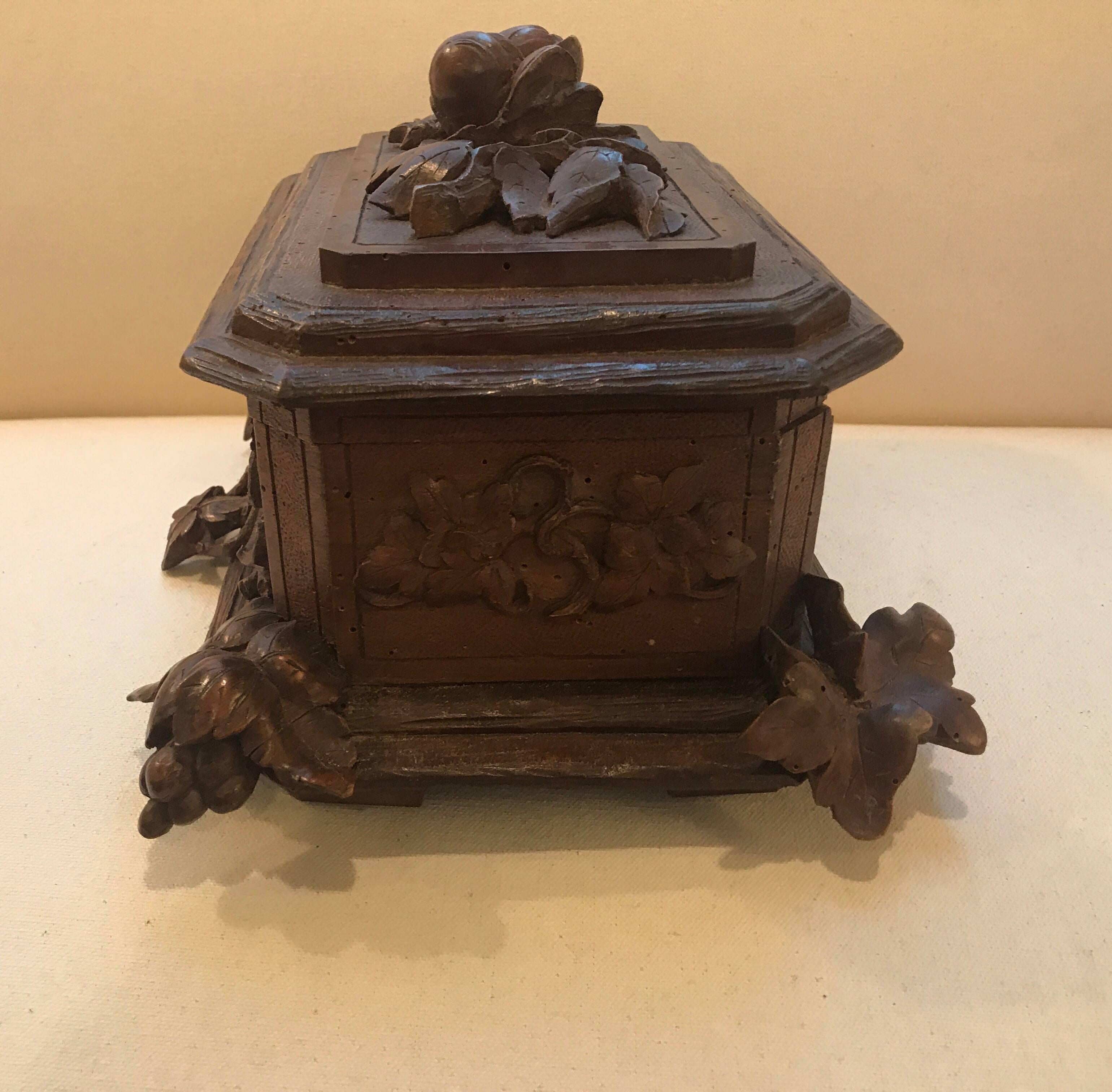Late 19th Century Black Forest Hinged Table Box