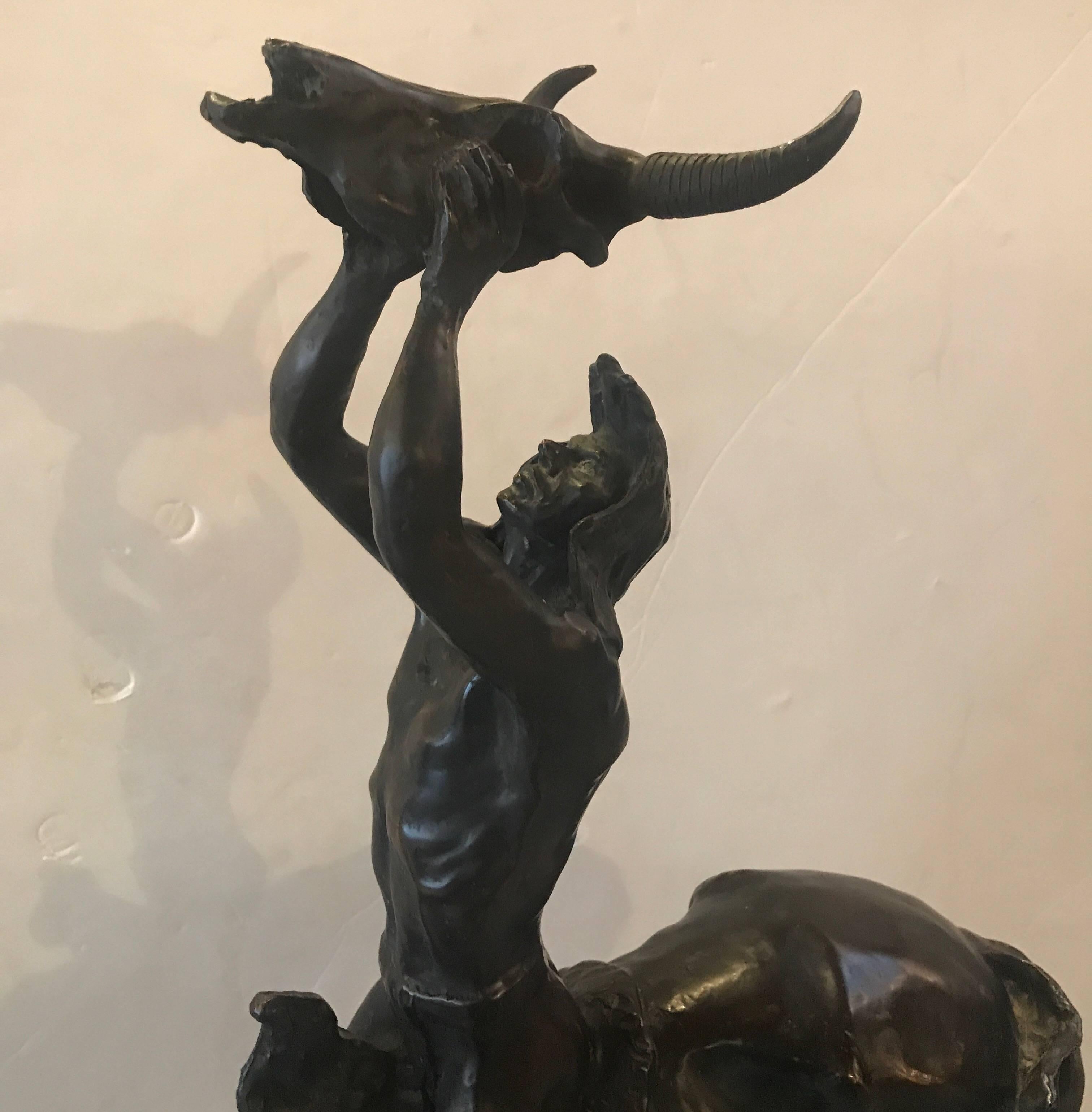 Western Bronze by Burk McChain In Excellent Condition In Lambertville, NJ