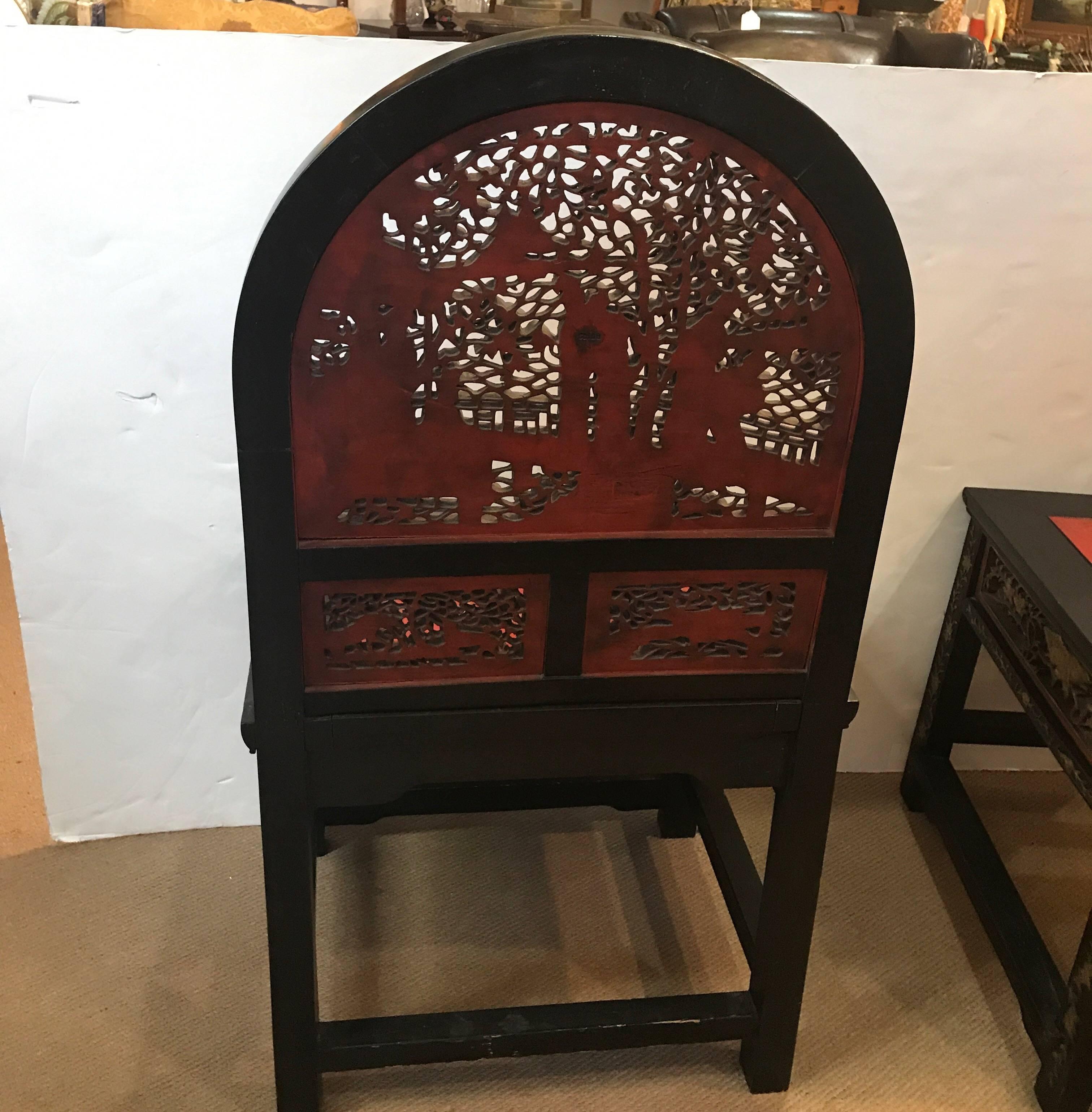 20th Century Pair of Chinese Ancestral Chairs