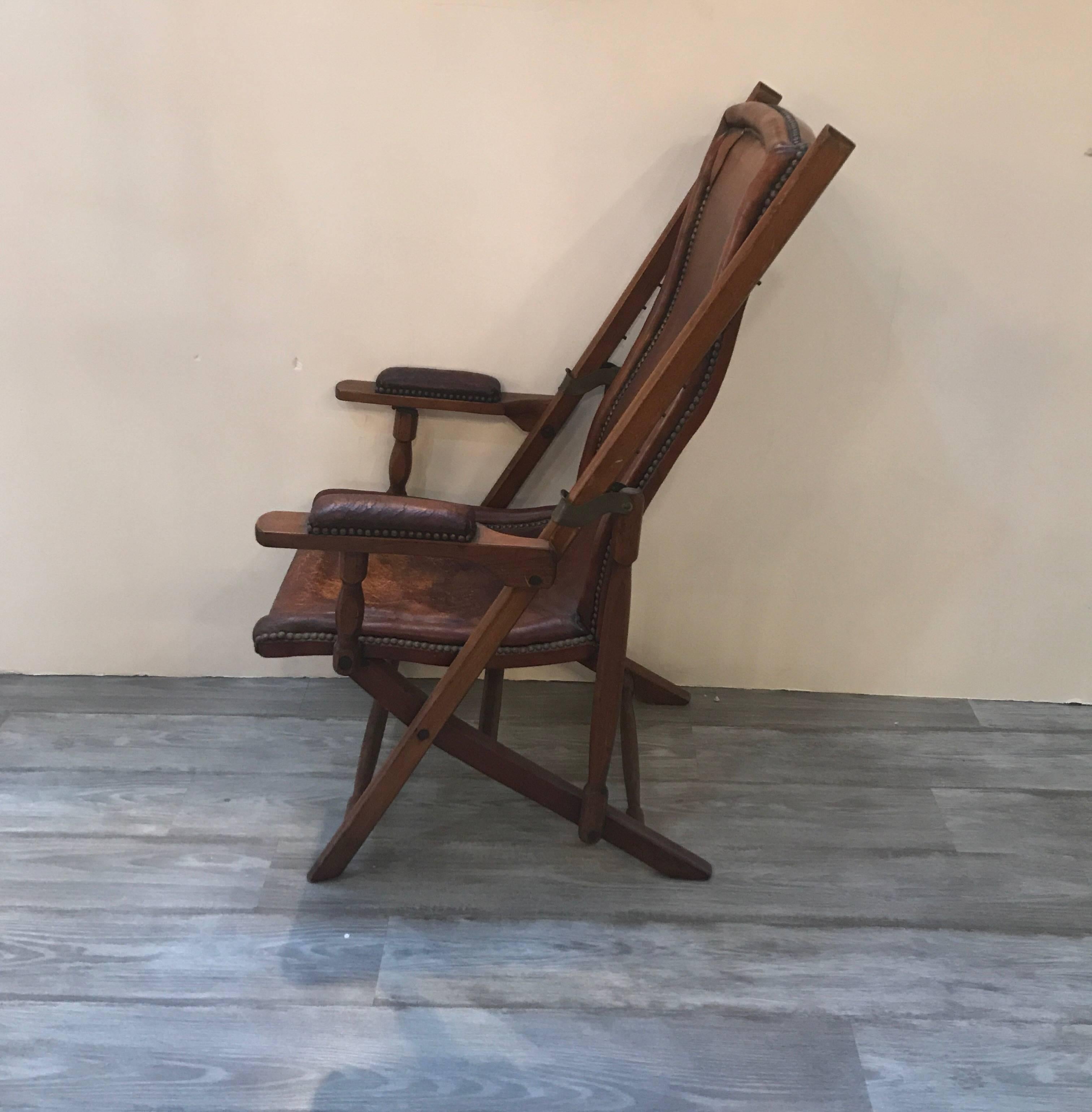 antique campaign chair