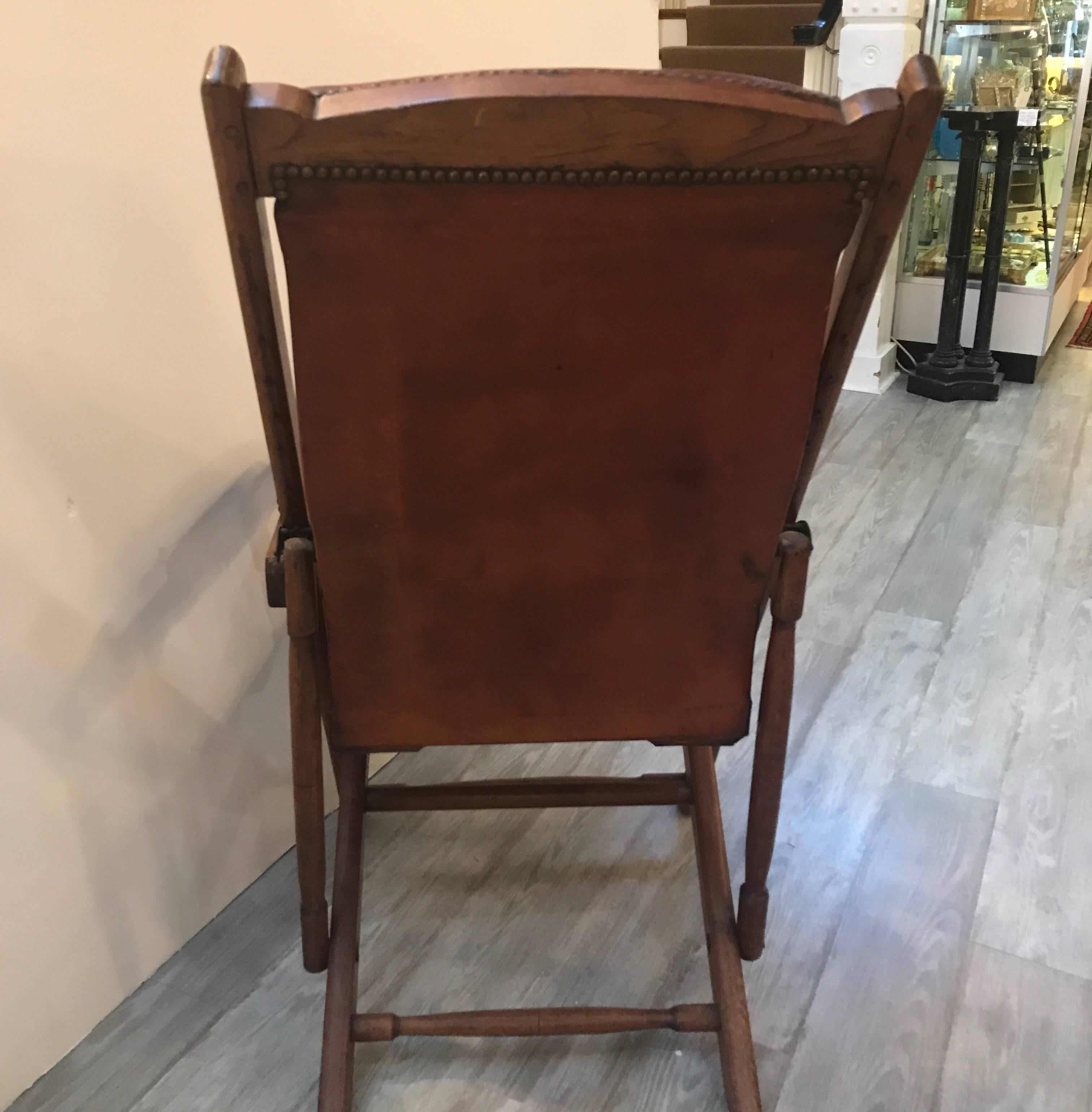 campaign chair antique