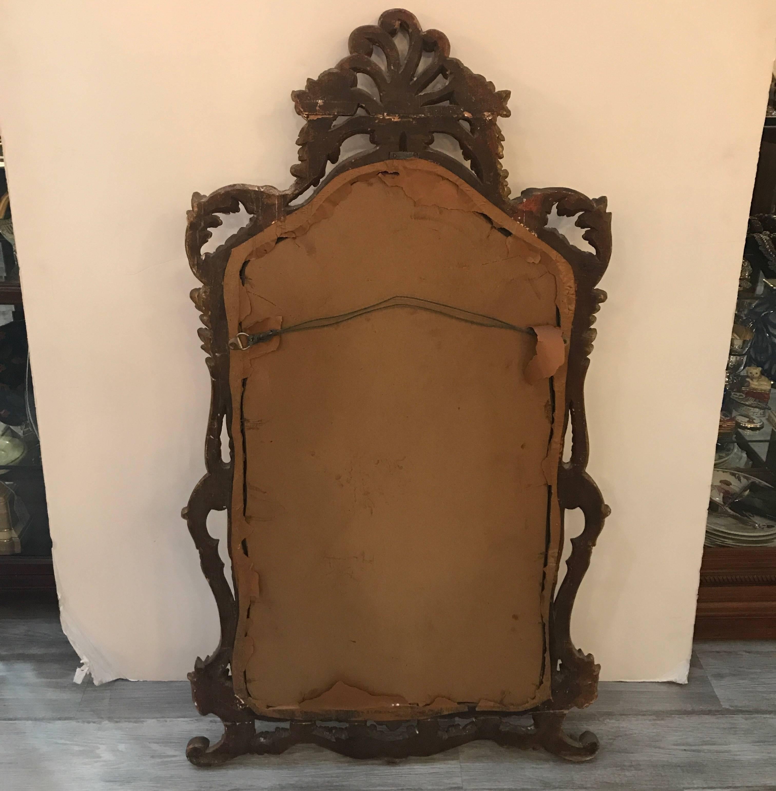 Late 19th Century Carved Giltwood Mirror 2
