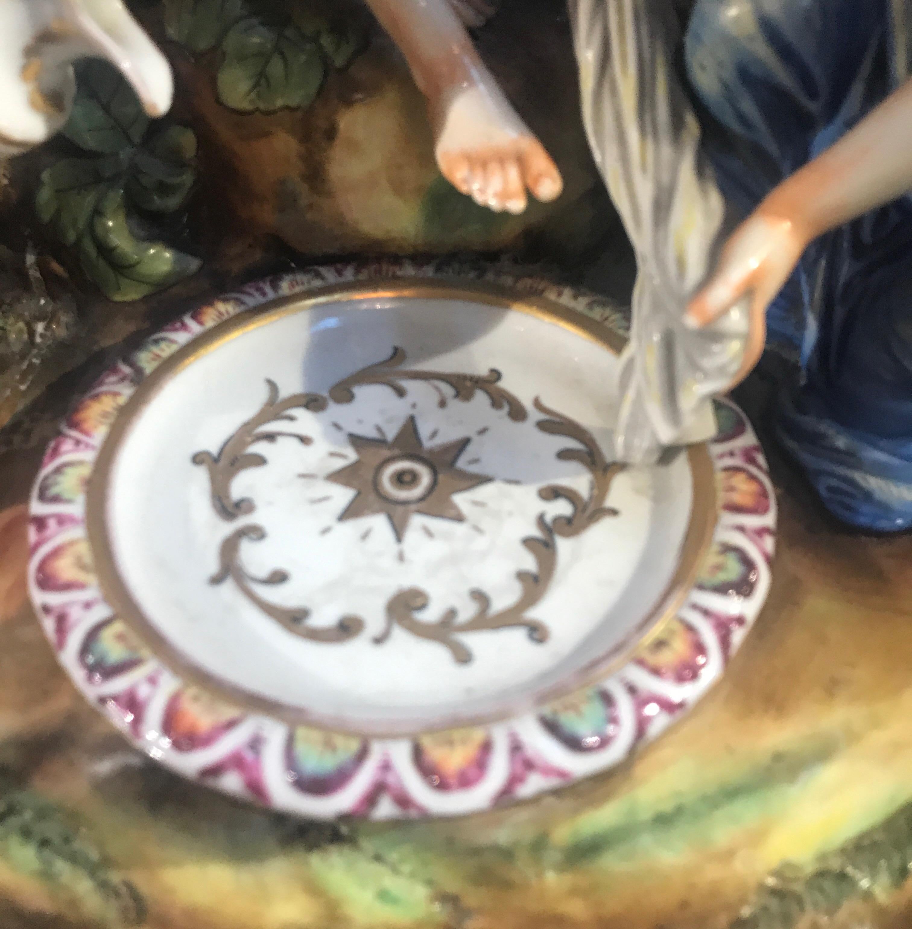 Magnificent Italian Hand Painted Porcelain Figure 1
