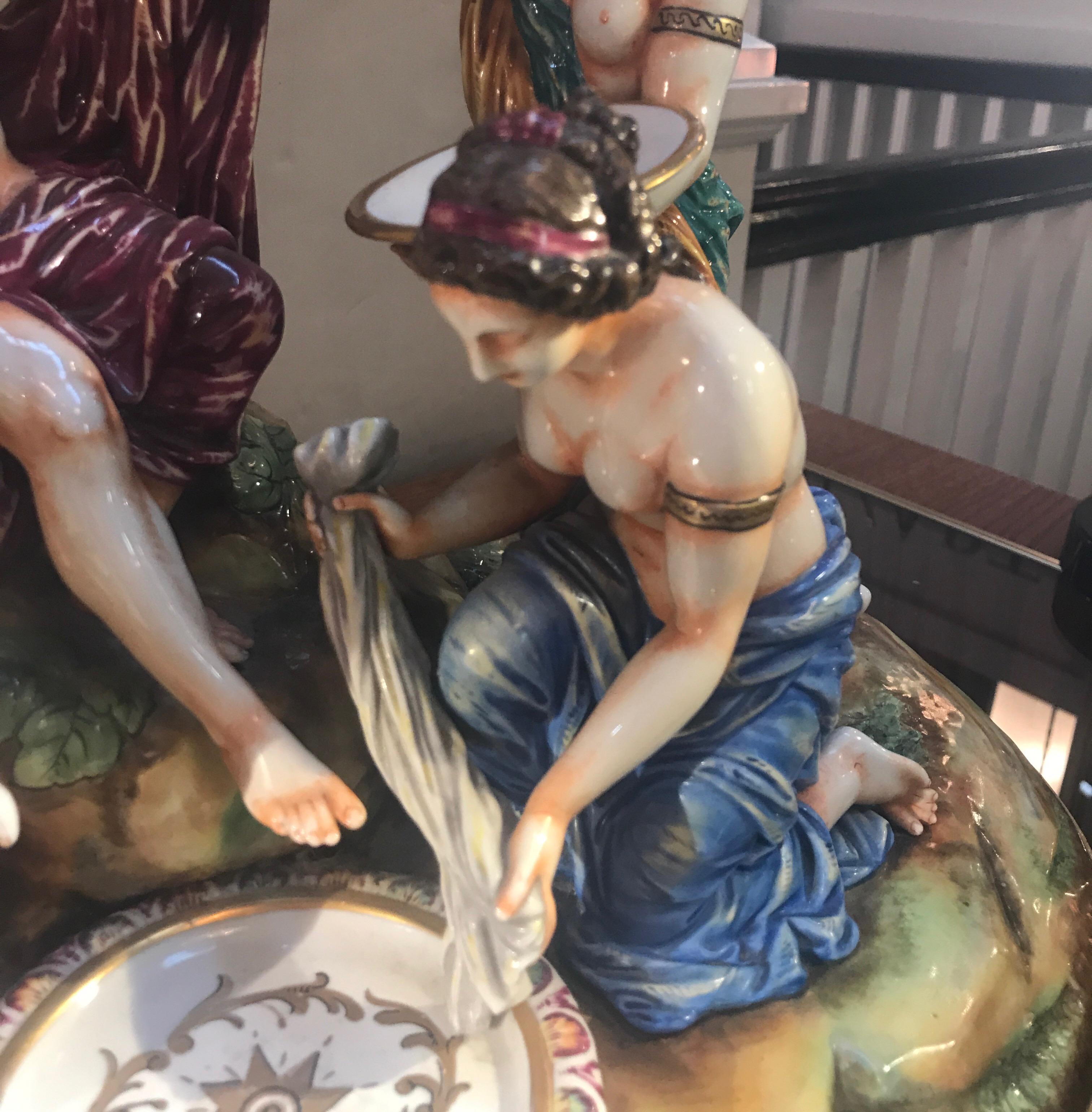Magnificent Italian Hand Painted Porcelain Figure 2