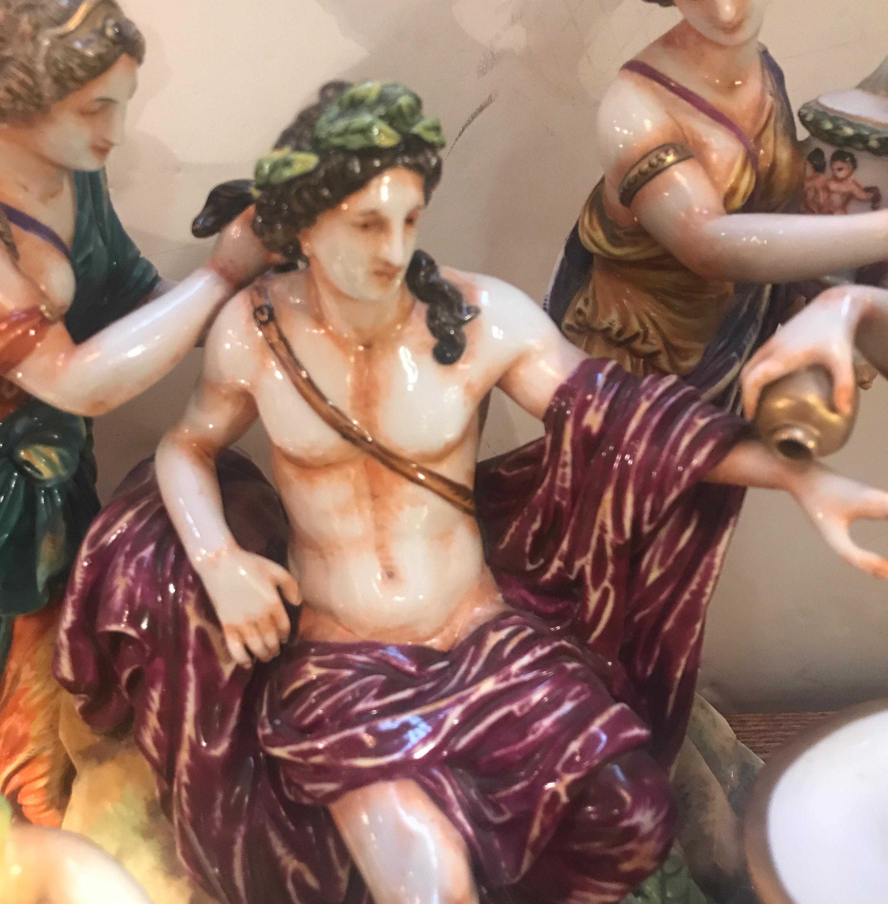 Magnificent Italian Hand Painted Porcelain Figure 3