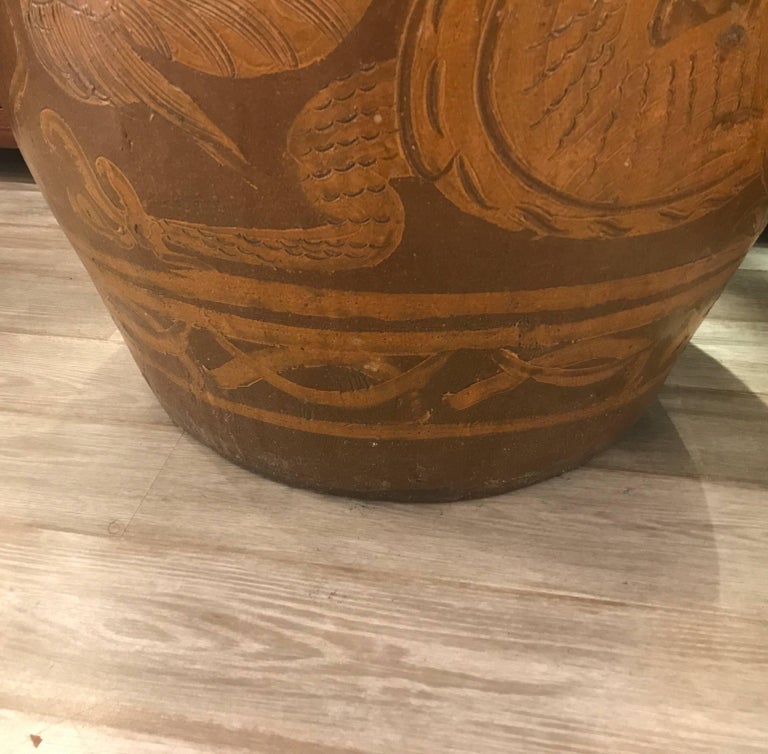 Very Large Pair of Thai Floor Urns For Sale at 1stDibs