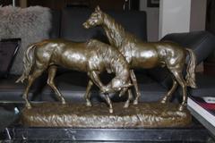Bronze-Reitergruppe von Louis Carvin