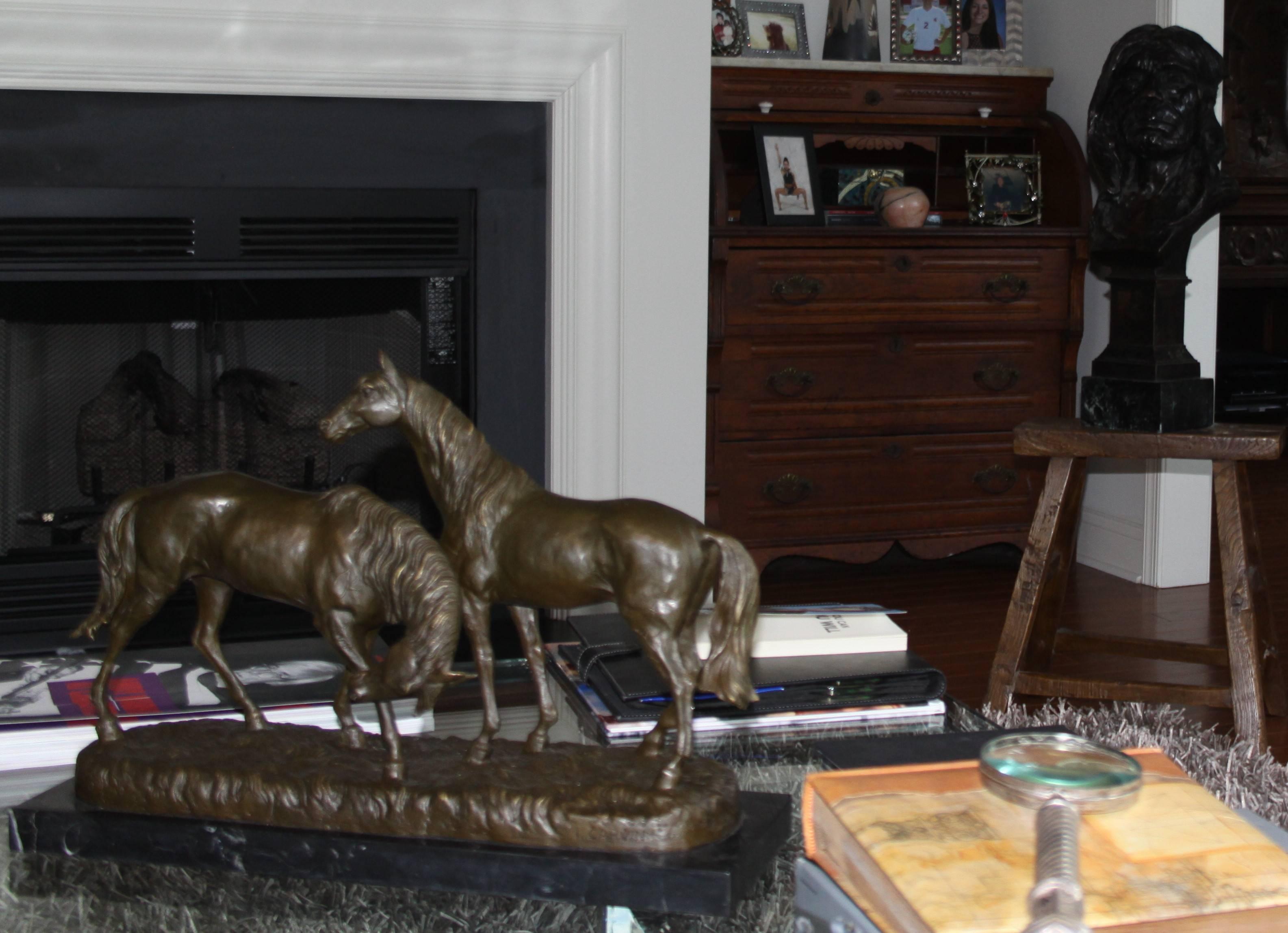 Bronze Equestrian Group by Louis Carvin 4
