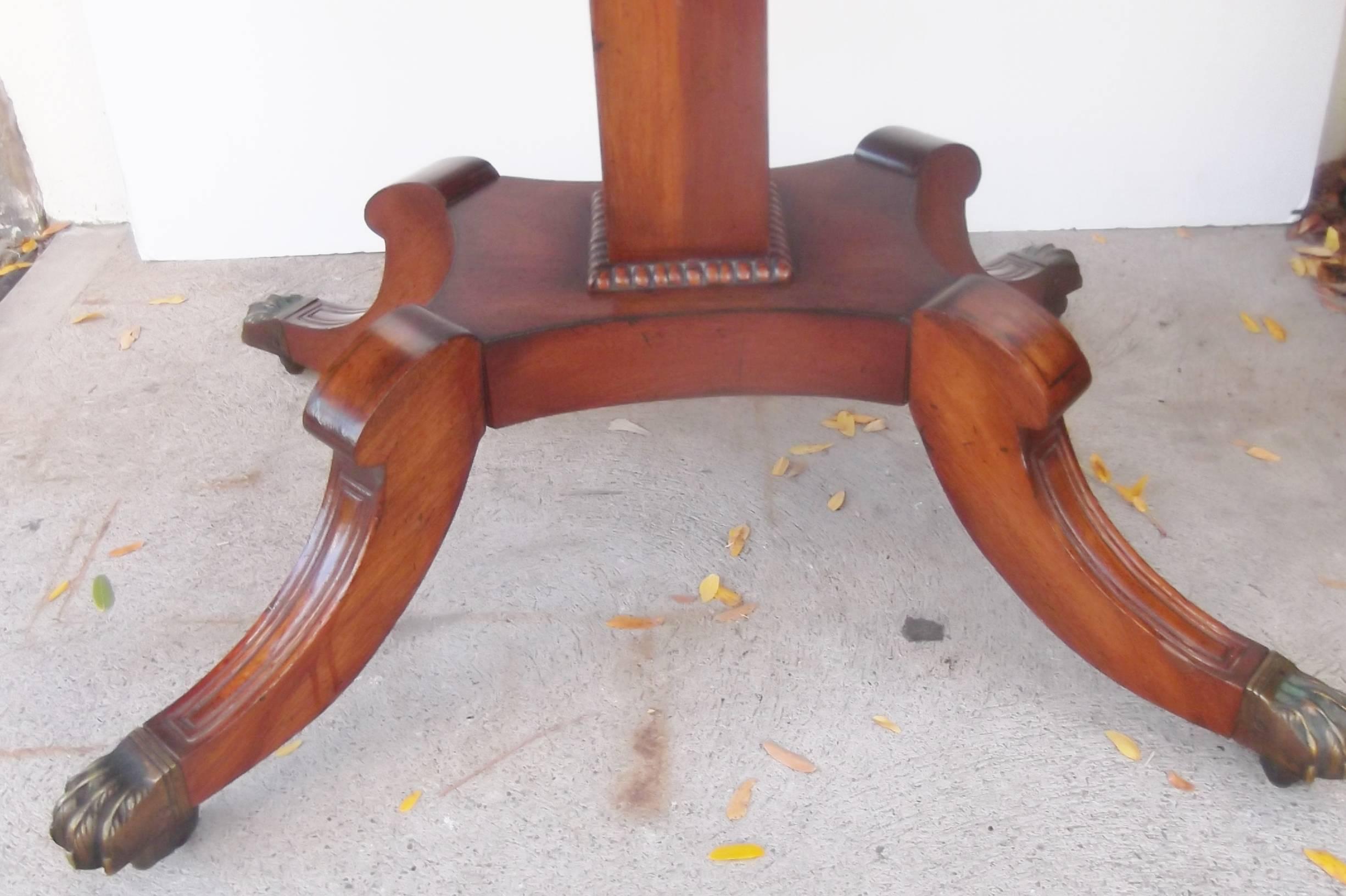 Leather Light and Dark Mahogany Chess Game Table