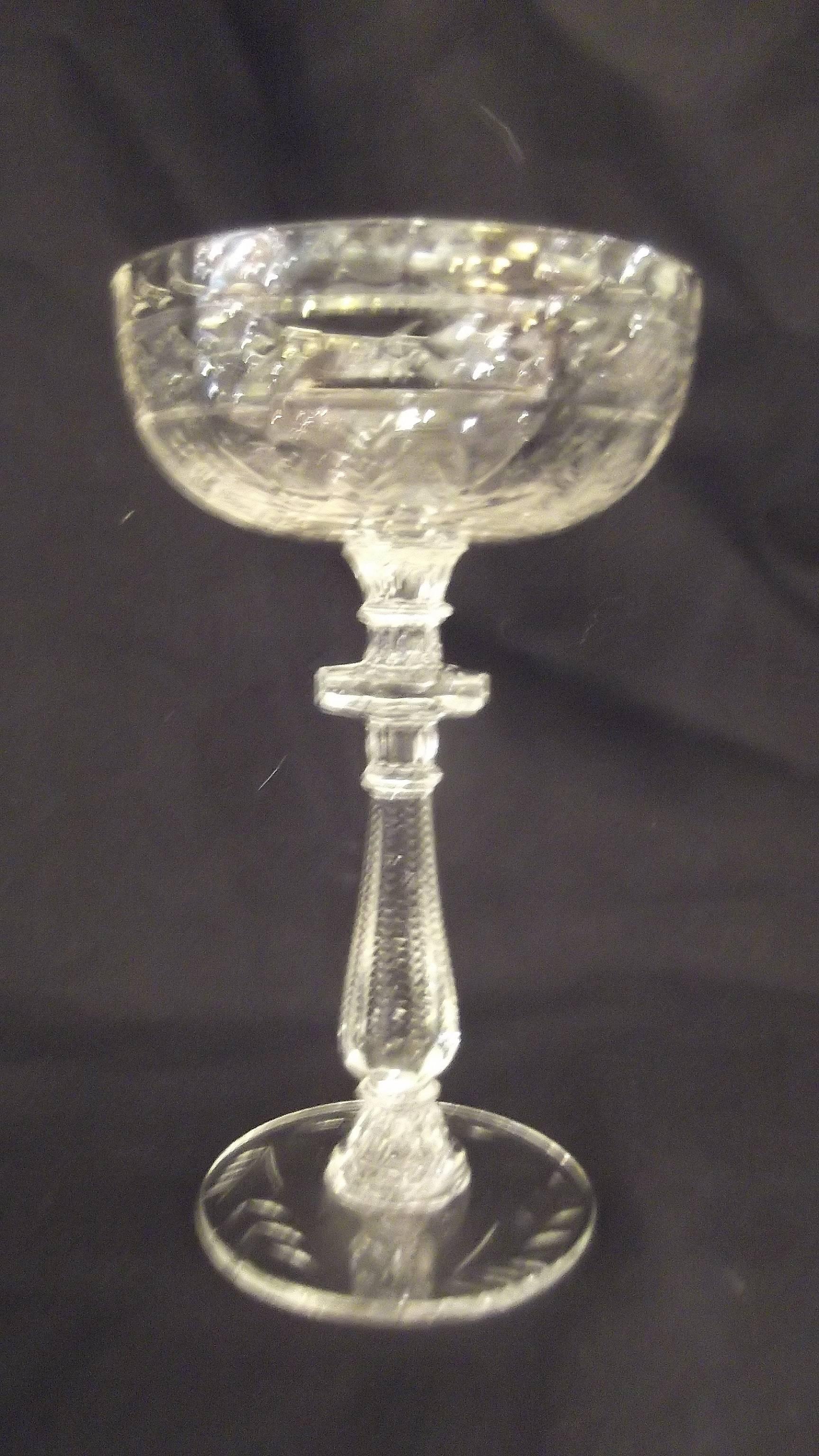 Suite of 45 English Cut Glass Stemware In Excellent Condition In Lambertville, NJ