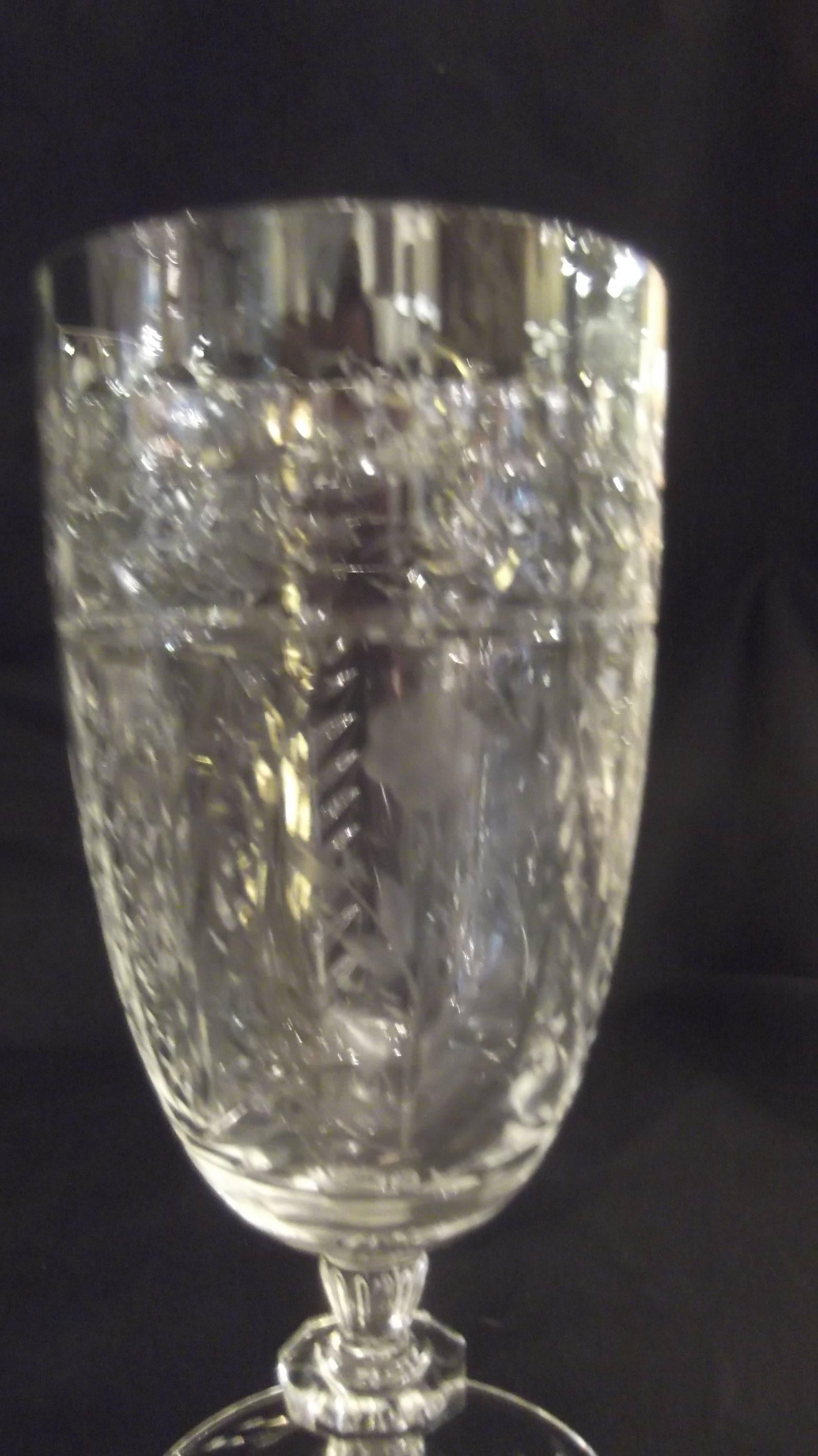 Suite of 45 English Cut Glass Stemware 1