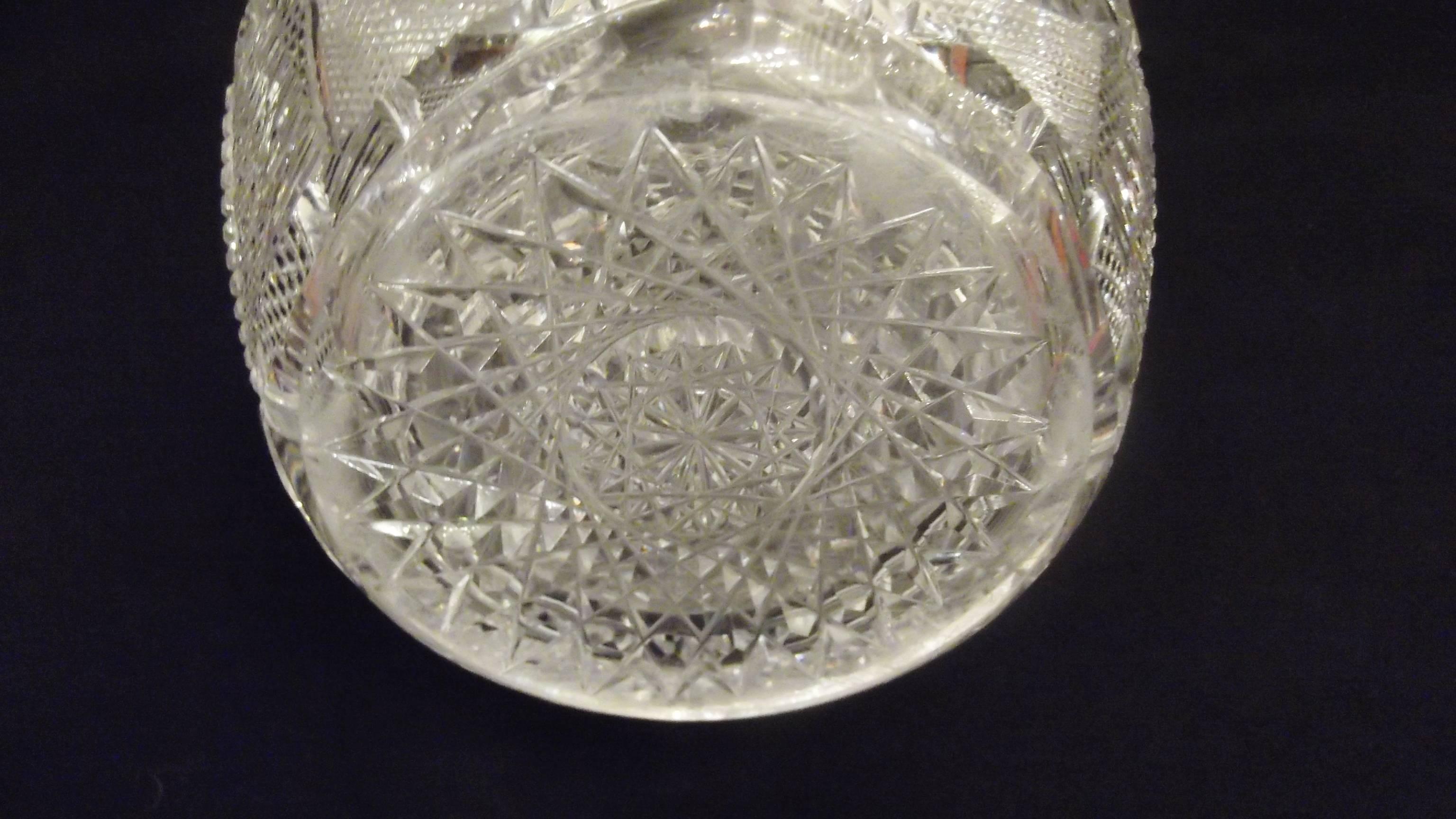 Large 19th Century American Cut Glass Vase 3
