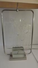 Italian sculpture LUCIANO GASPARI for SALVIATI Glass and Chrome Lamp