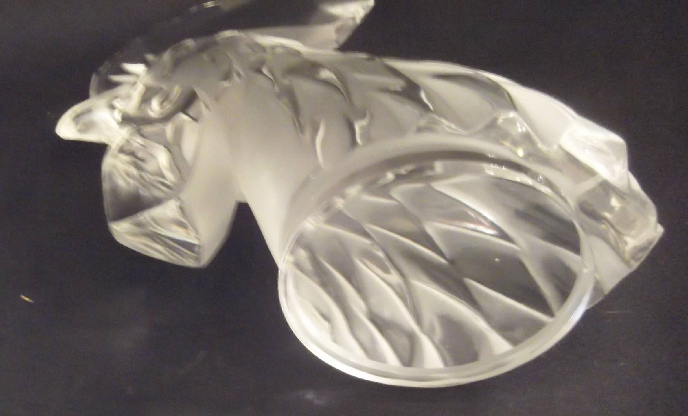 Art Deco Lalique Rooster Head Mascot