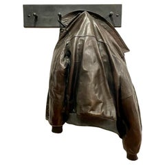 Vintage A Bronze Wall Sculpture of a Bomber Jacket by Scott Hanson