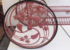 Salterini Original Painted Metal Large Wheel Beverage Cart