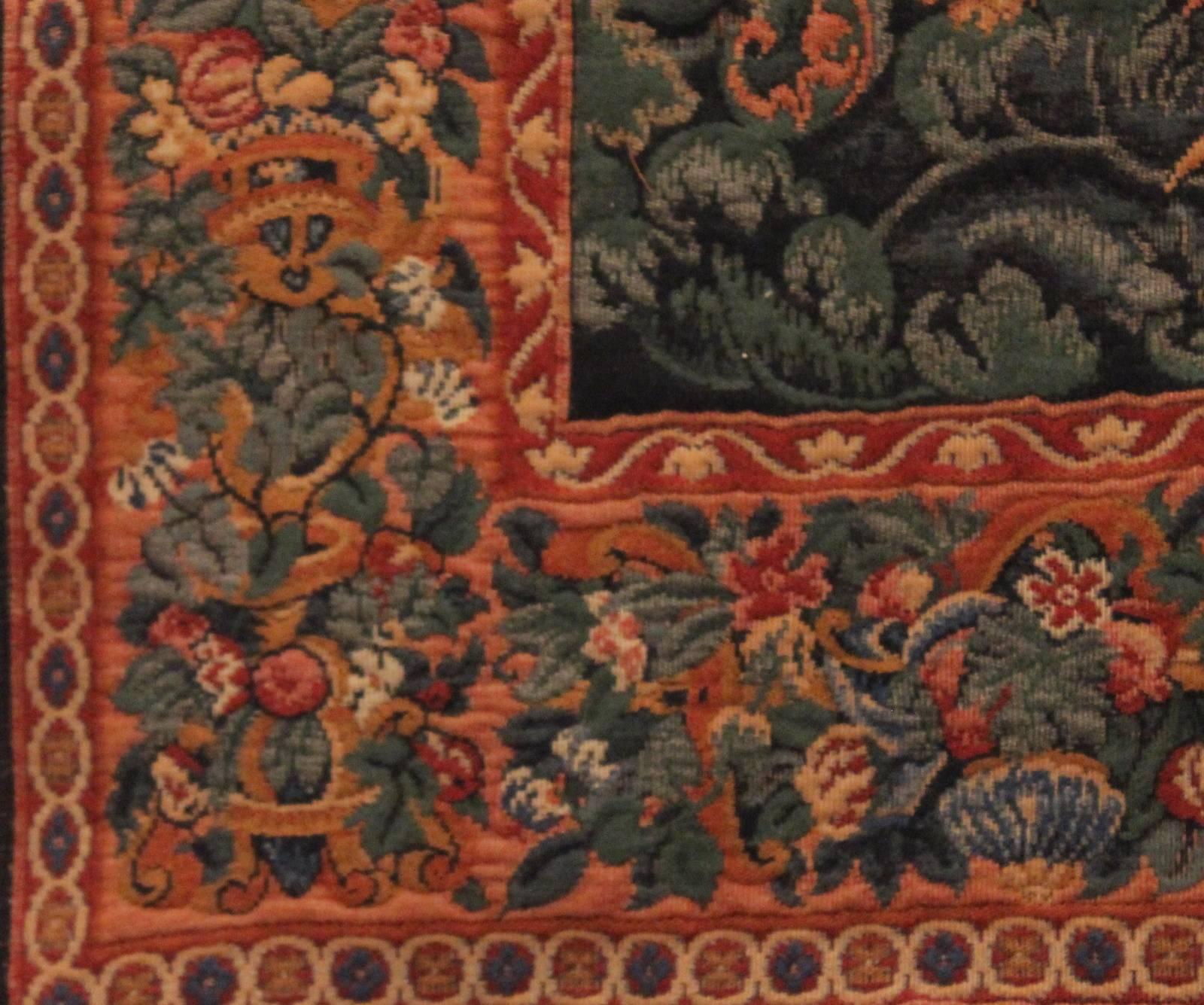 Fabric Vibrant French Tapestry Wall Hanging Verdure Audenarde