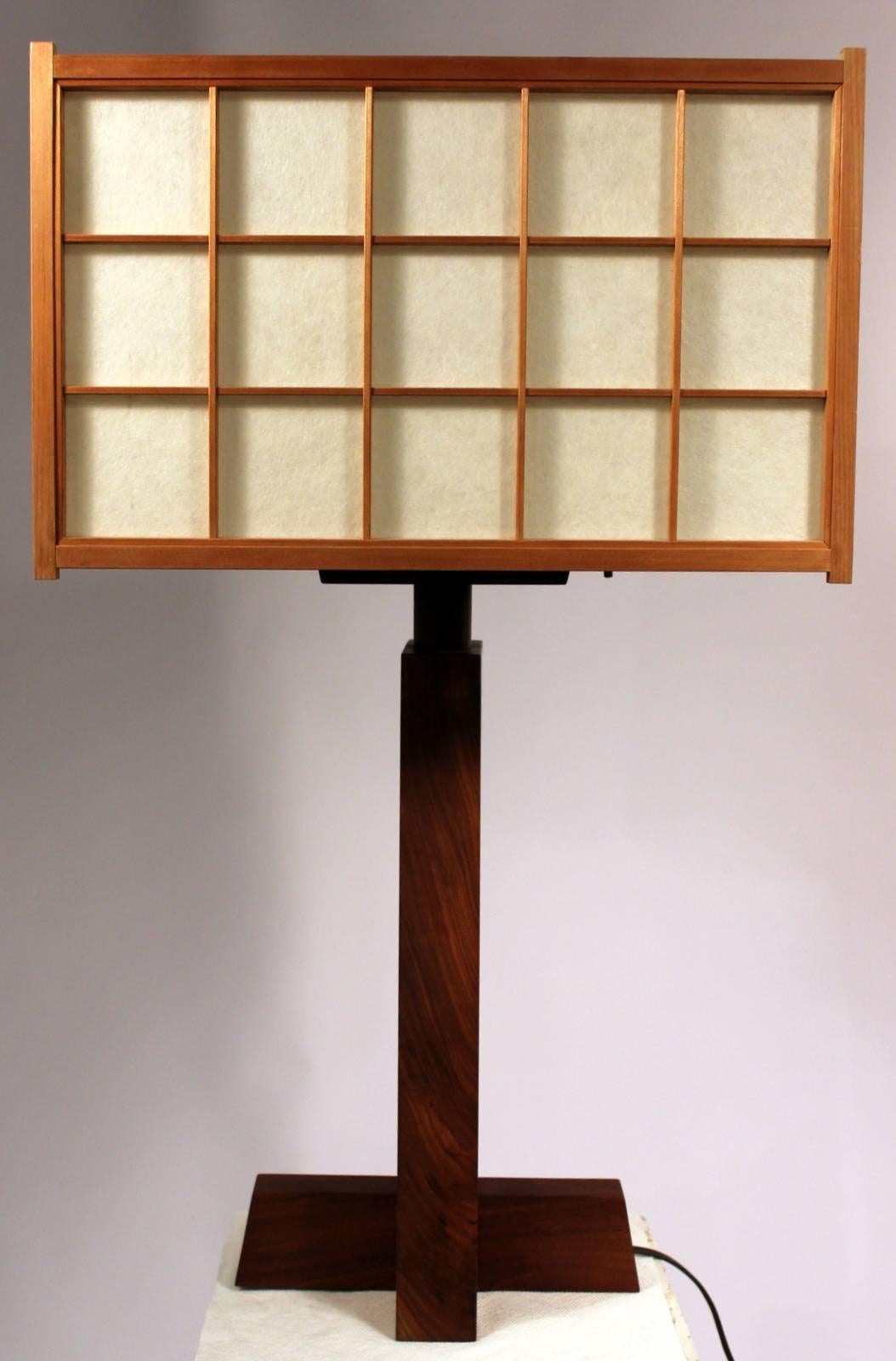 Authentic Mira Nakashima  AsaNoHa Table Lamp, Signed In Excellent Condition In Lambertville, NJ