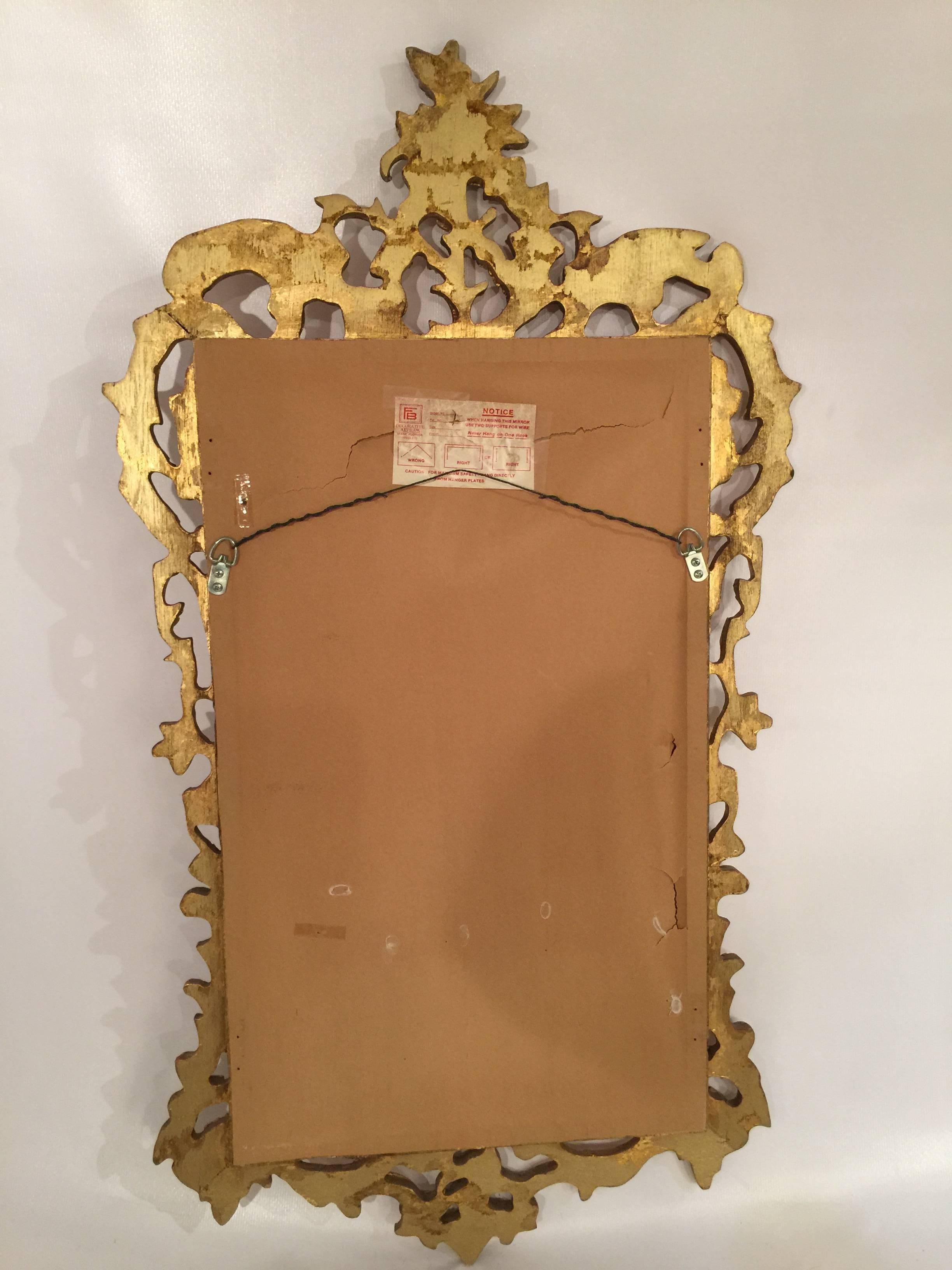 Giltwood Gold Gilt Hand-Carved Friedman Brothers Mirror