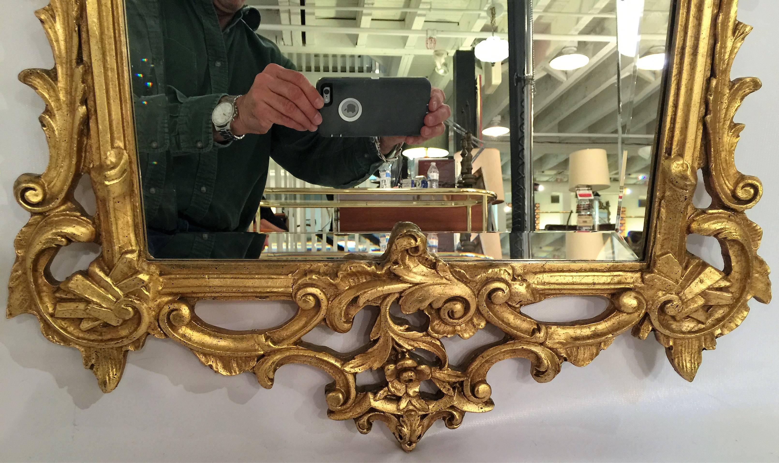 American Gold Gilt Hand-Carved Friedman Brothers Mirror