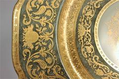 Set of Twelve Ornate Gilt Service Dinner Plates