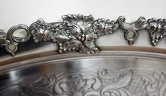 Large Antique English Silver Plate Serving Tray