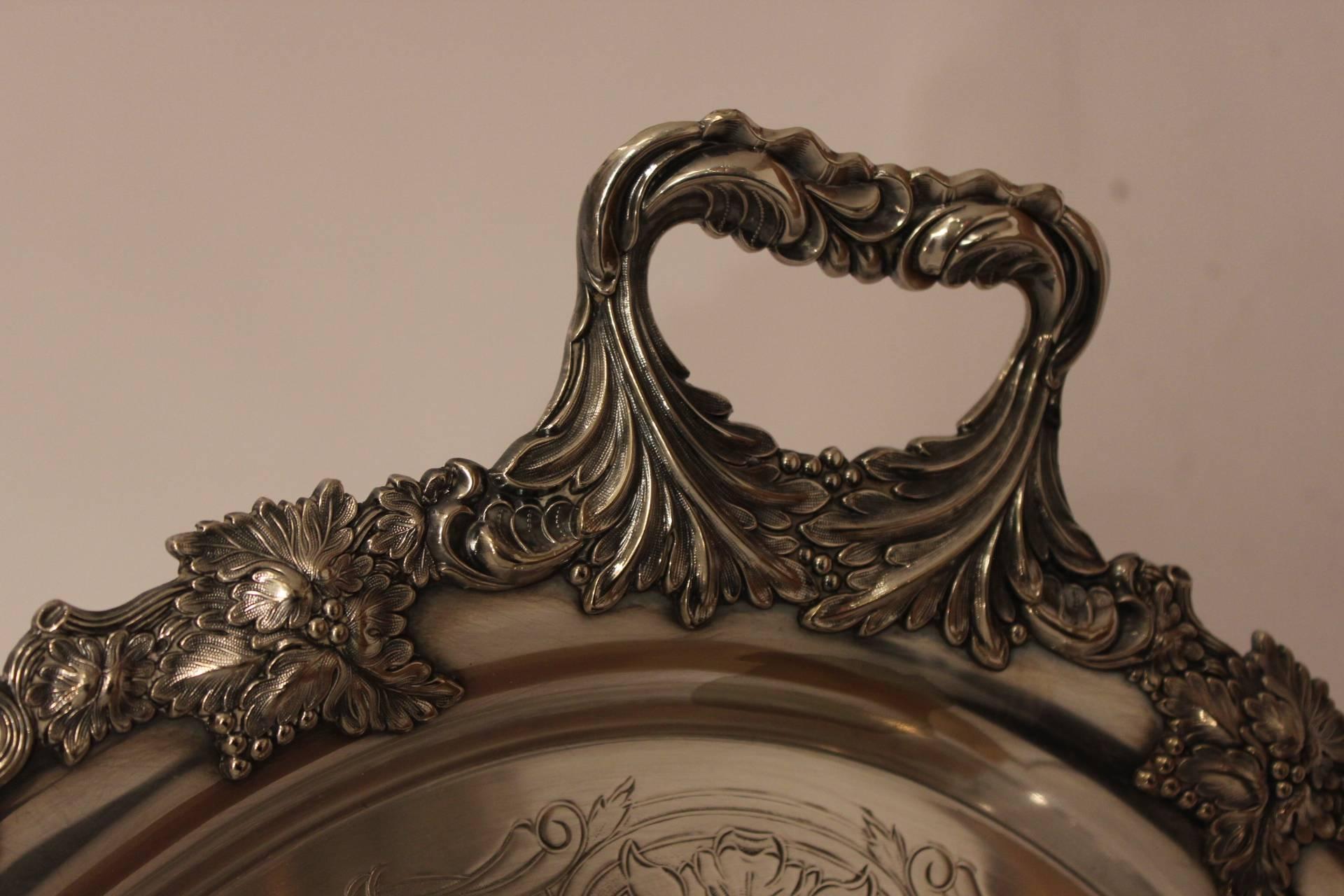 english silver tray