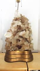 Massive Carole Stupell Natural Rock Crystal Lamp