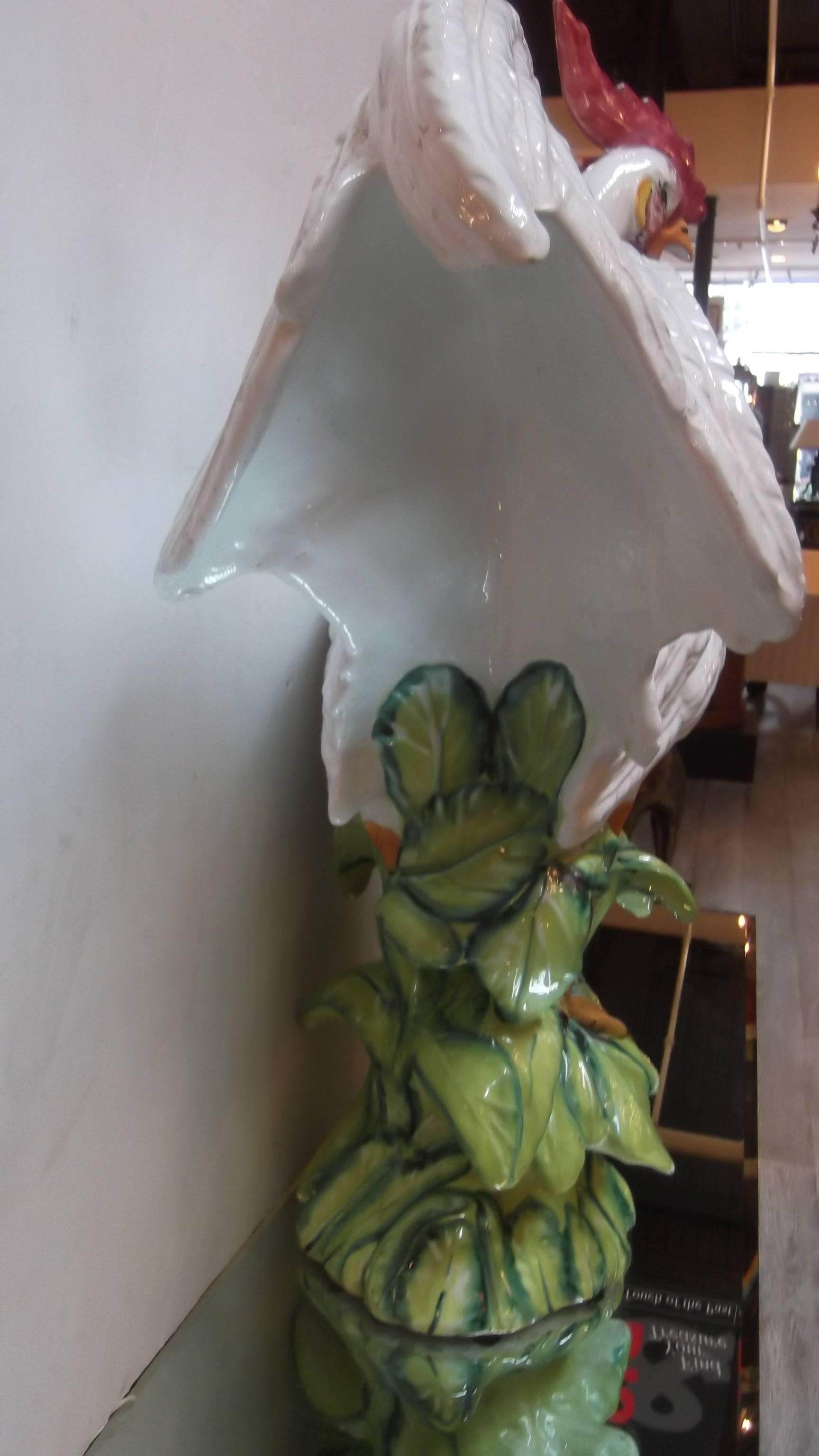 large ceramic rooster