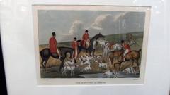 Pair of English Regency Fox Hunting Hand Colored Engravings, Henry Alken, 1820