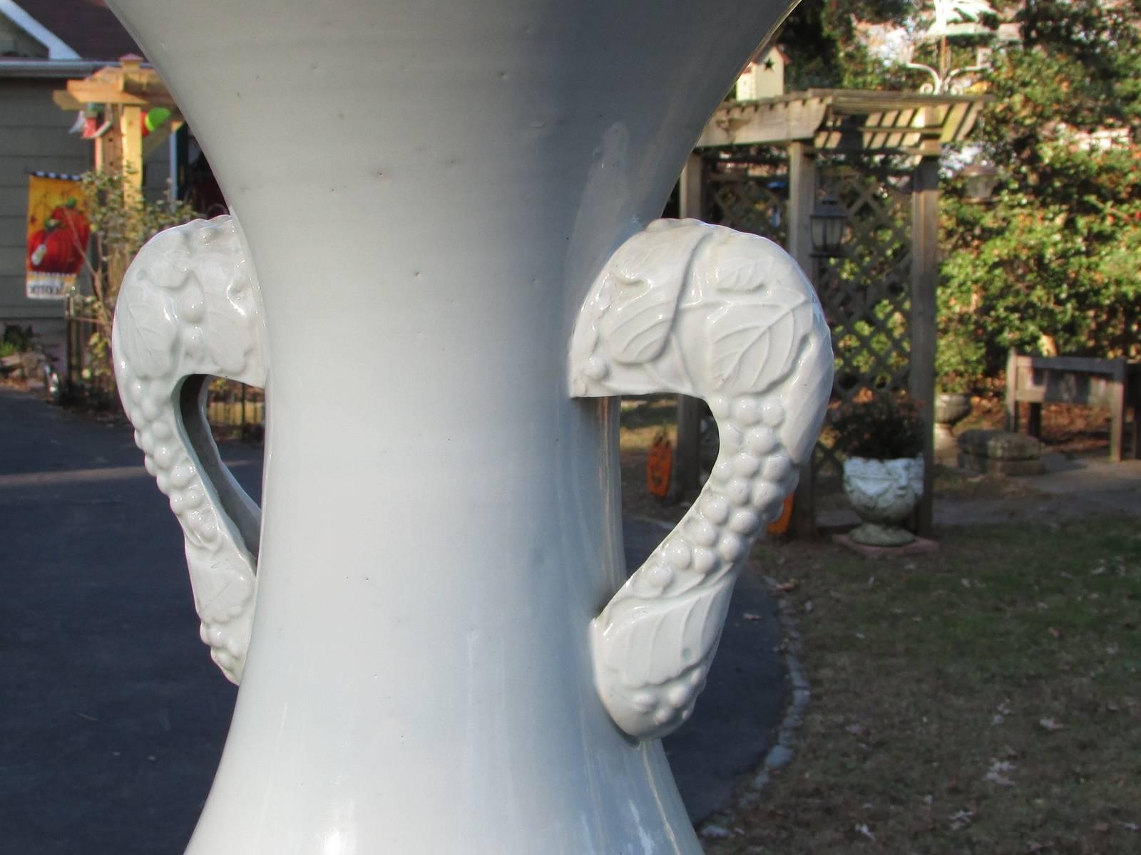 Porcelain Antique Japanese Blanc de China Palace Vase