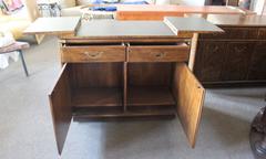 Drexel Heritage Campaign Style Sideboard or Buffet on Rollers