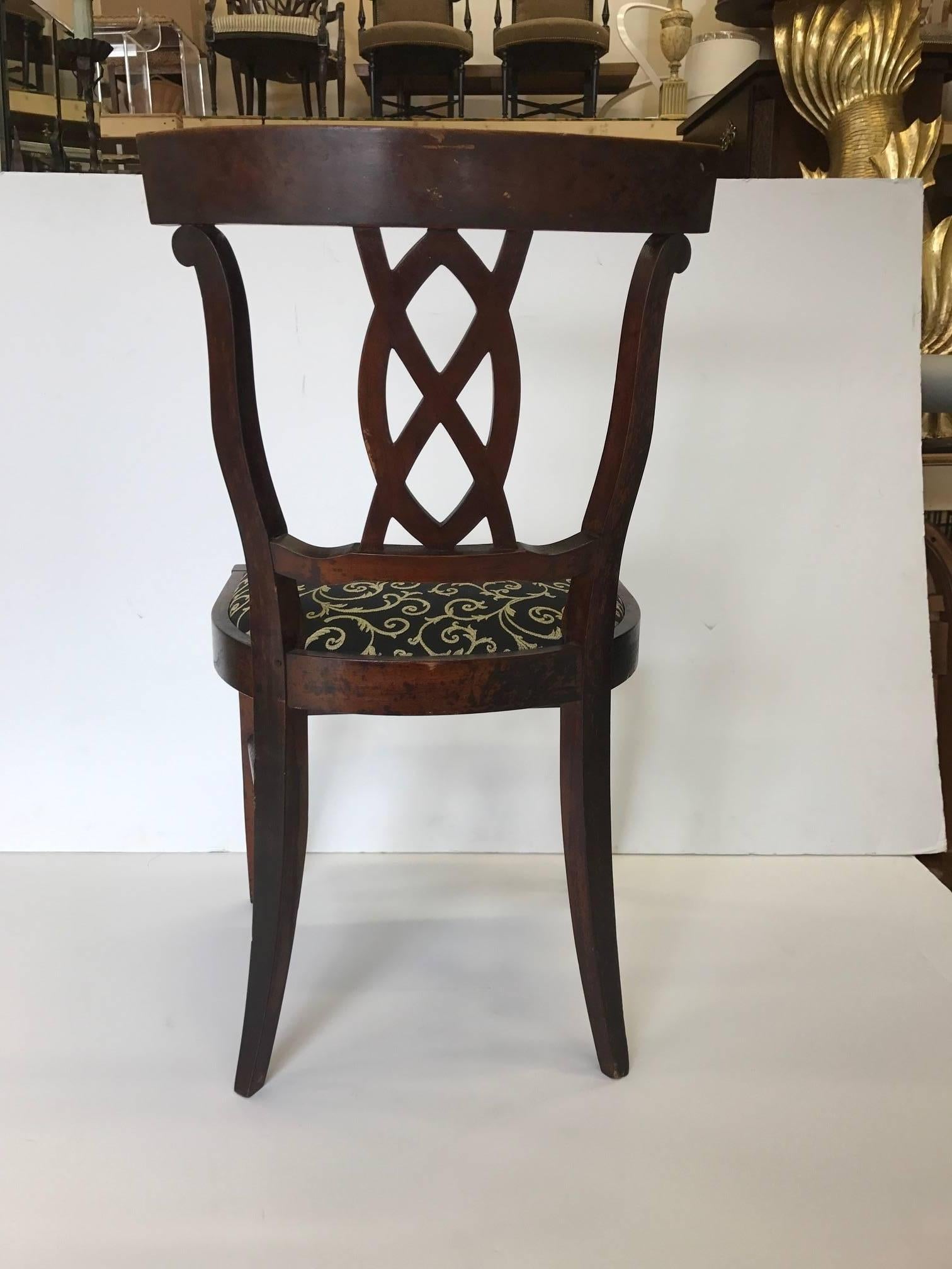 European Pair of Antique Side Accent Chairs