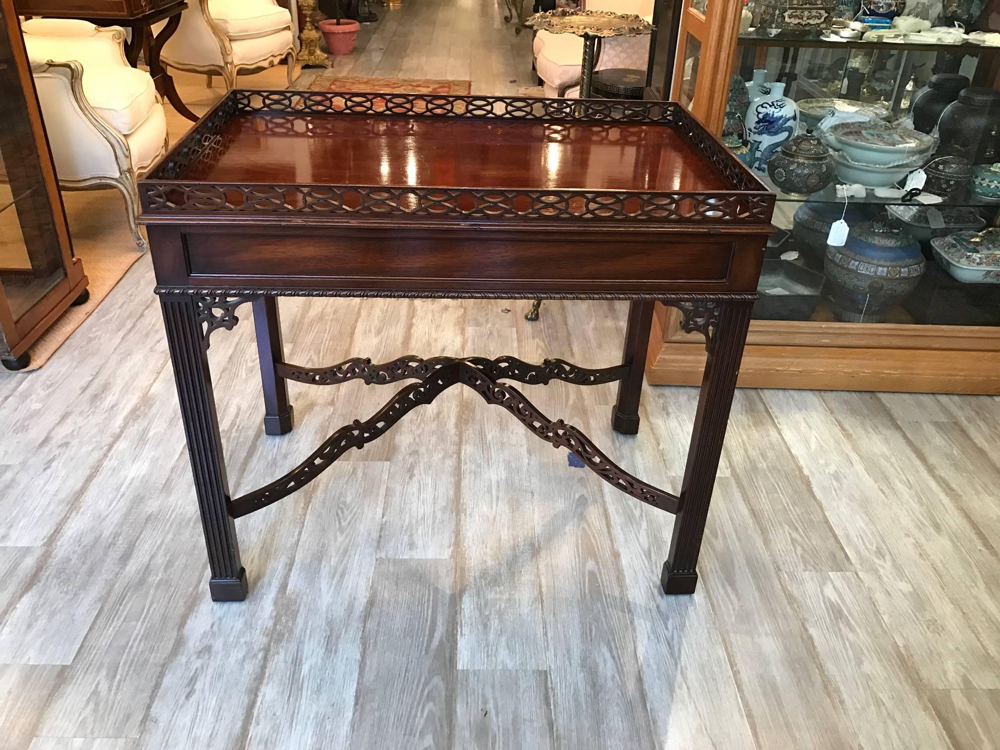 chippendale tea table