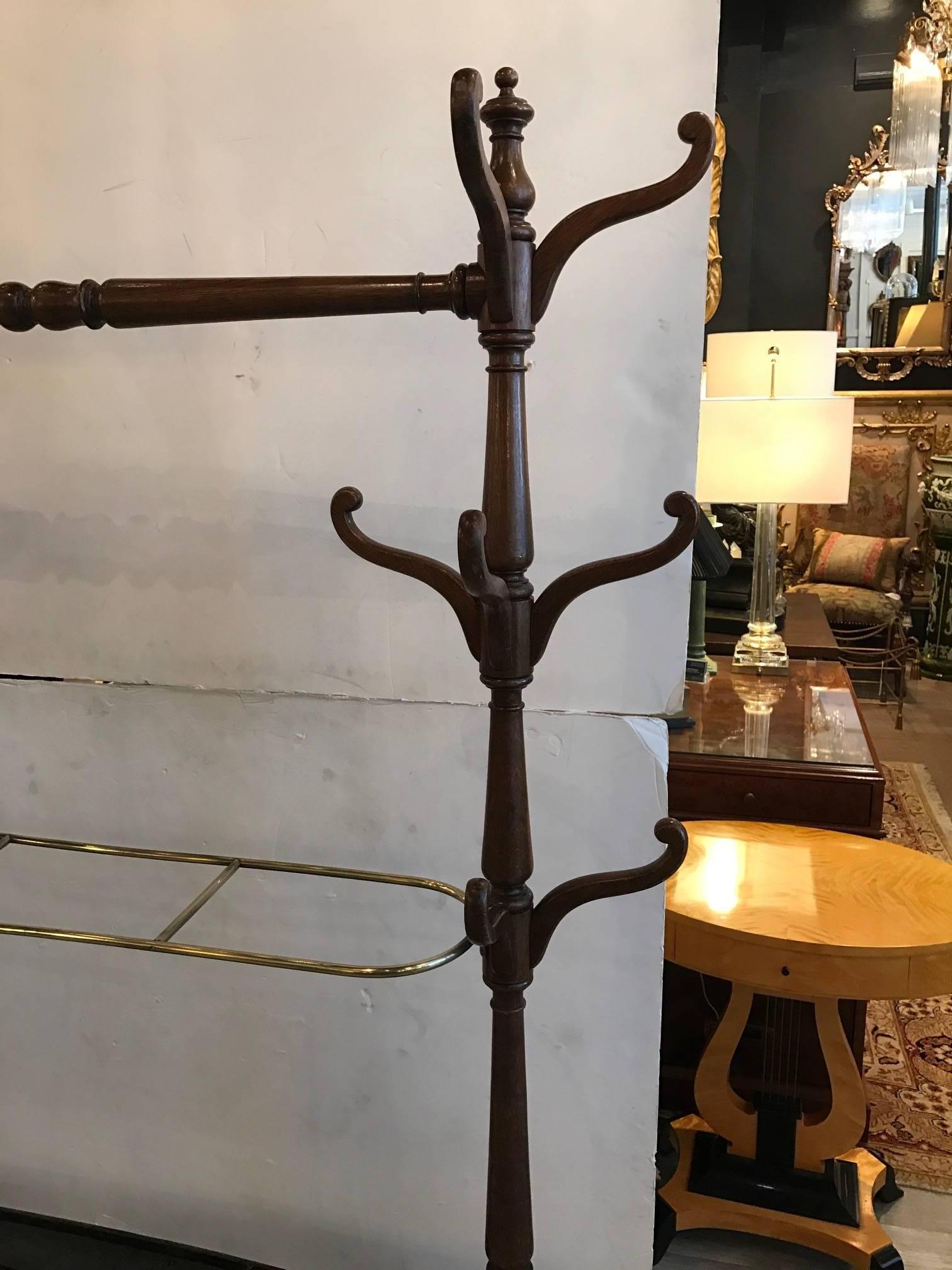 Regency Style English Double Hall Tree In Excellent Condition In Lambertville, NJ