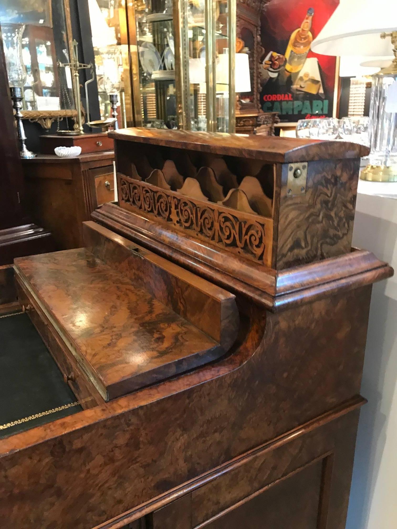 Antique English Walnut Davenport, 1840 1