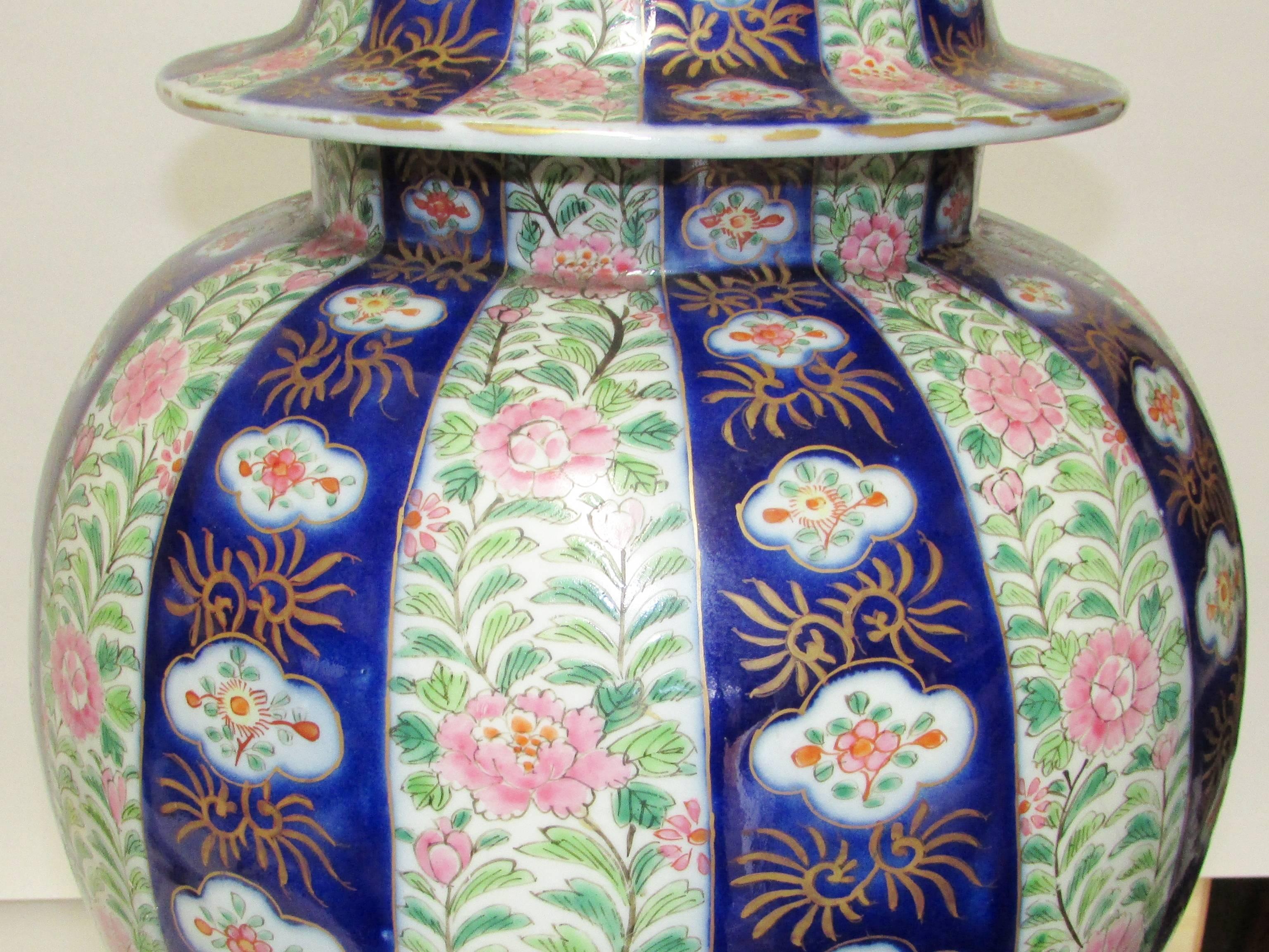 Hand-Painted Large Antique Japanese Imari Temple Jar