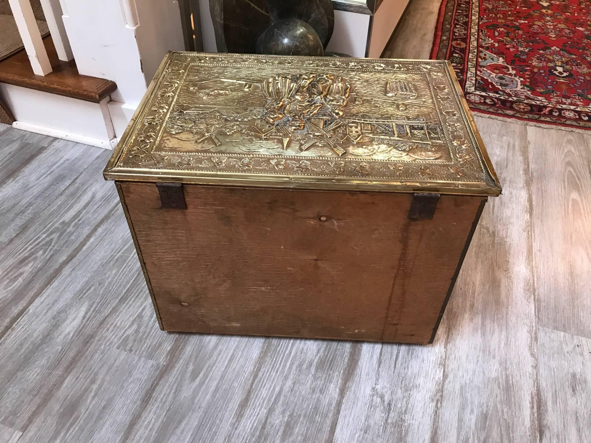 American Antique Brass Tinder Box