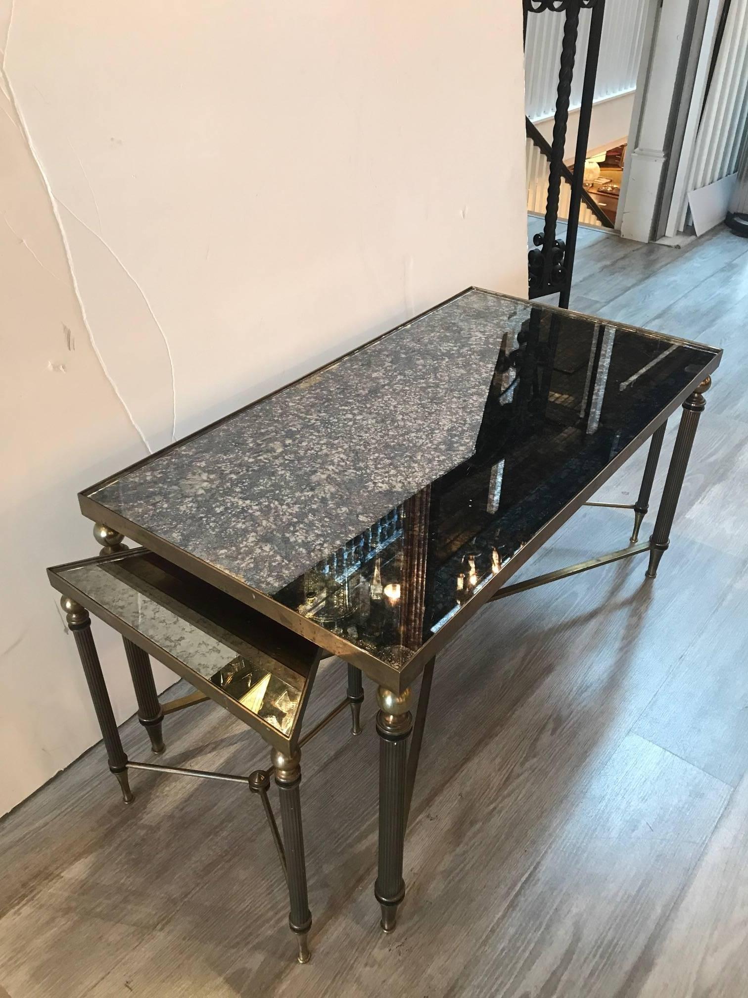 French Maison Jansen Style Three-Part Cocktail Table