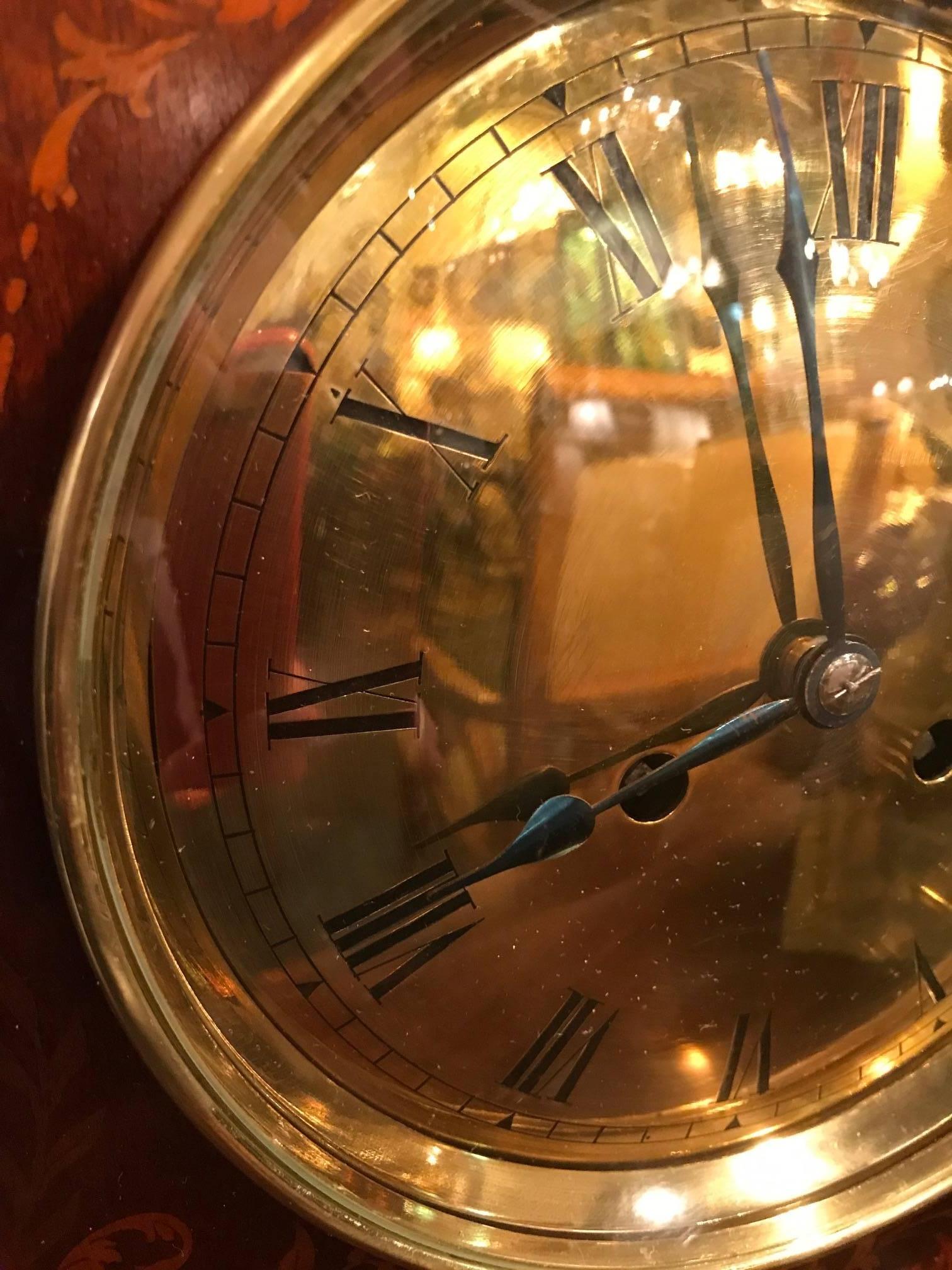 19th Century Mahogany Inlaid Bracket Clock 2